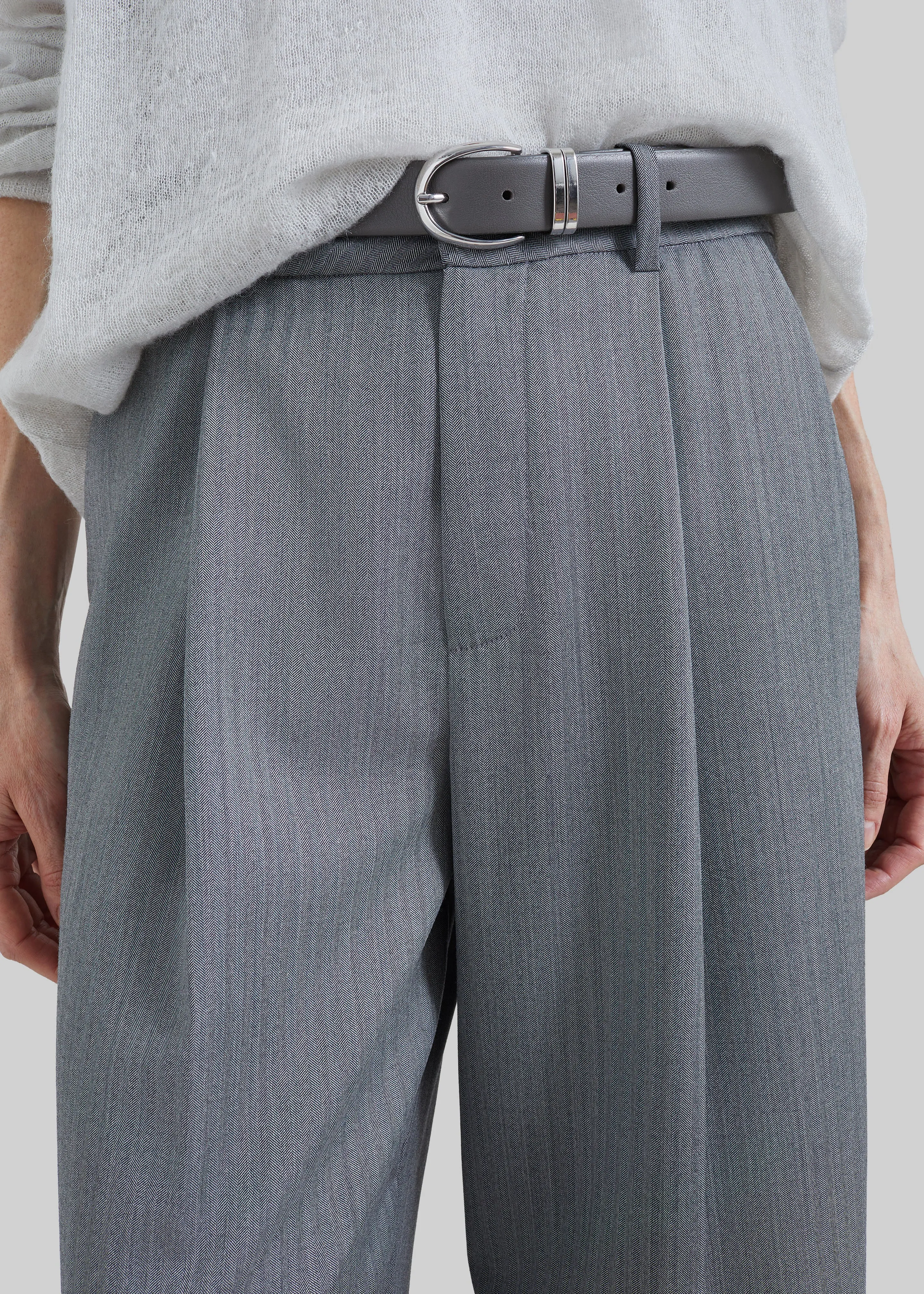 Milena Chevron Tailored Trousers - Grey sold by Frankie Shop product image thumbnail 3