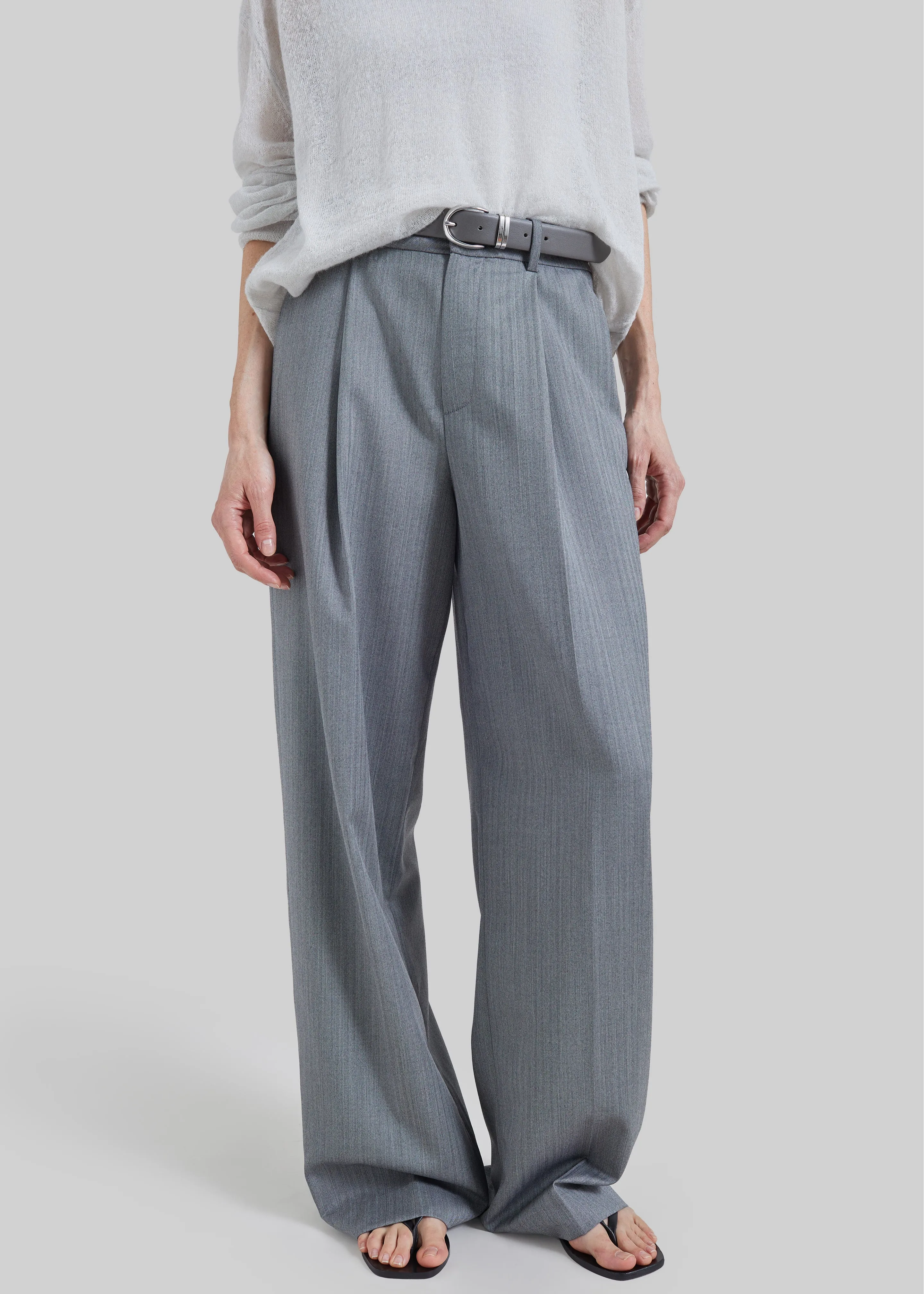 Milena Chevron Tailored Trousers - Grey sold by Frankie Shop product image thumbnail 2