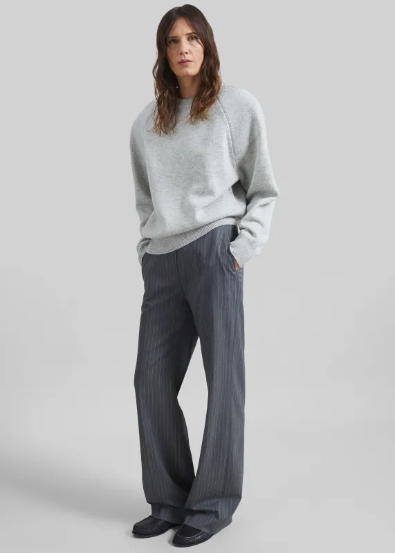 Brickell Trousers - Grey/White Pinstripe made by Frankie Shop
