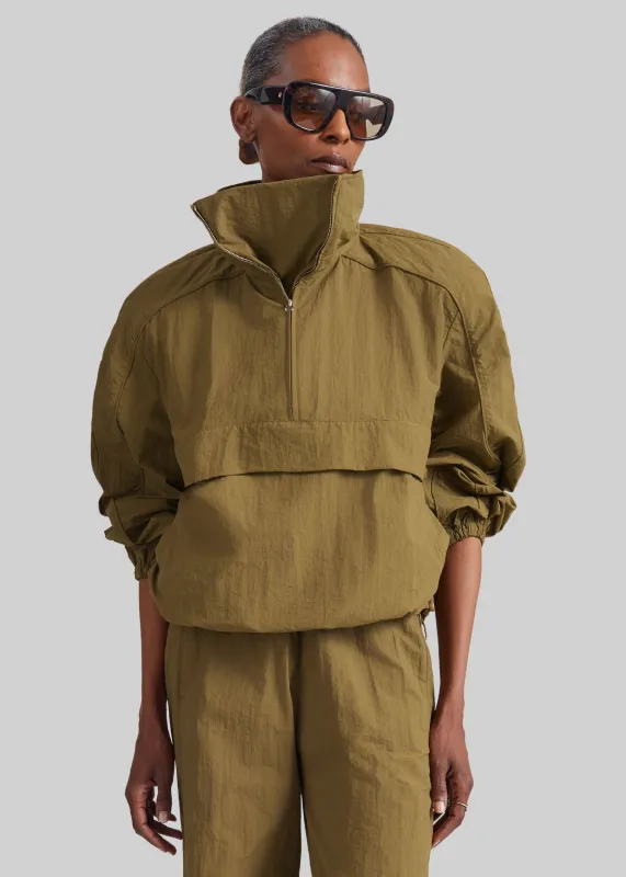 Sora Funnel Neck Anorak - Pale Olive made by Frankie Shop