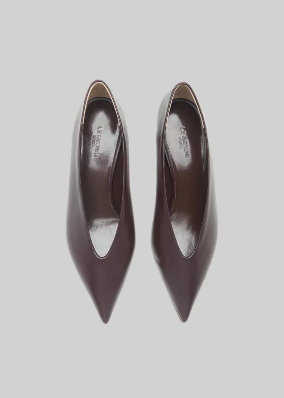 Le Monde Beryl Babouche Kitten Heels - Matte Plum made by Le Monde Beryl