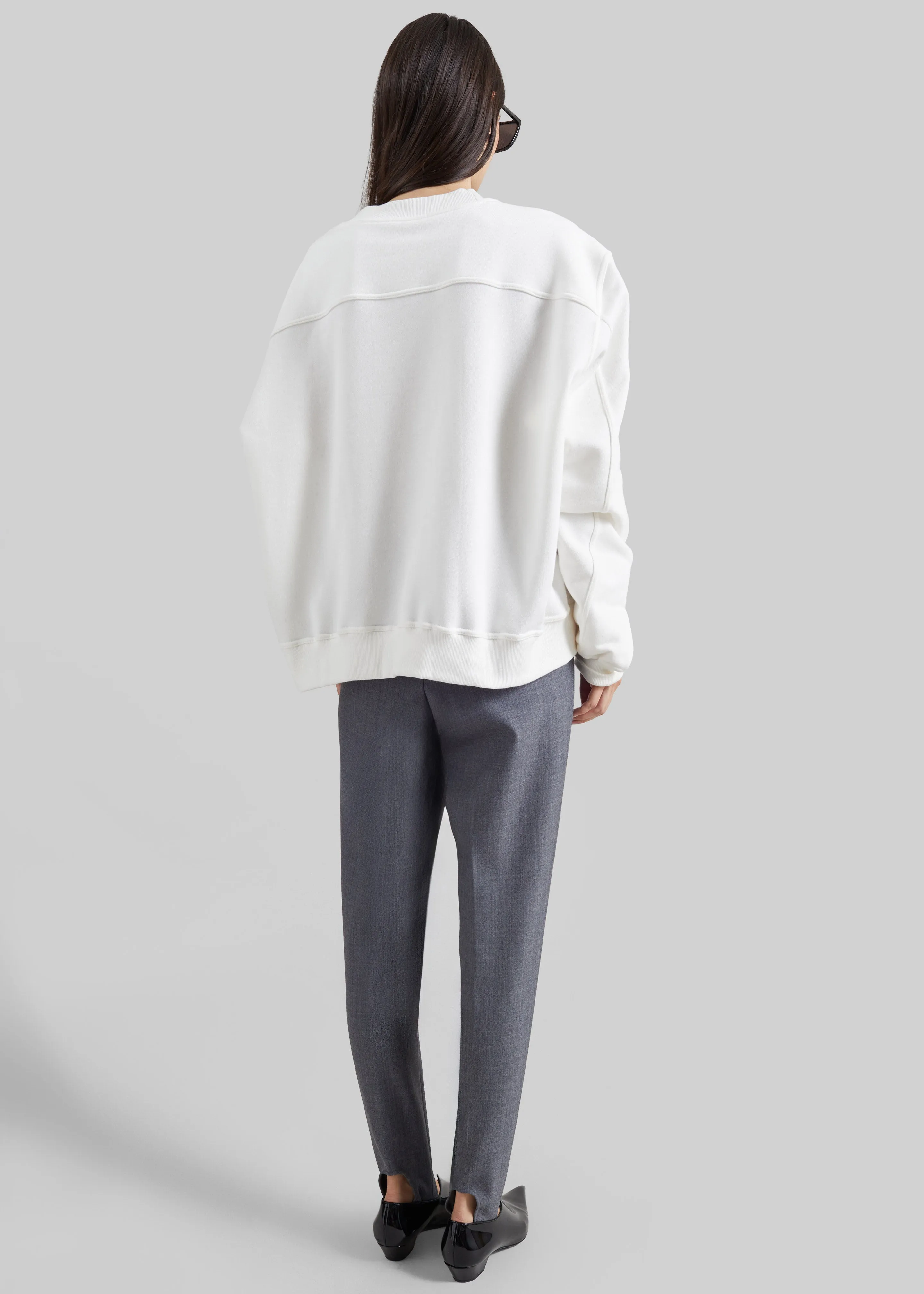 Isore Sculpted Shoulder Sweatshirt - White sold by Frankie Shop product image thumbnail 5