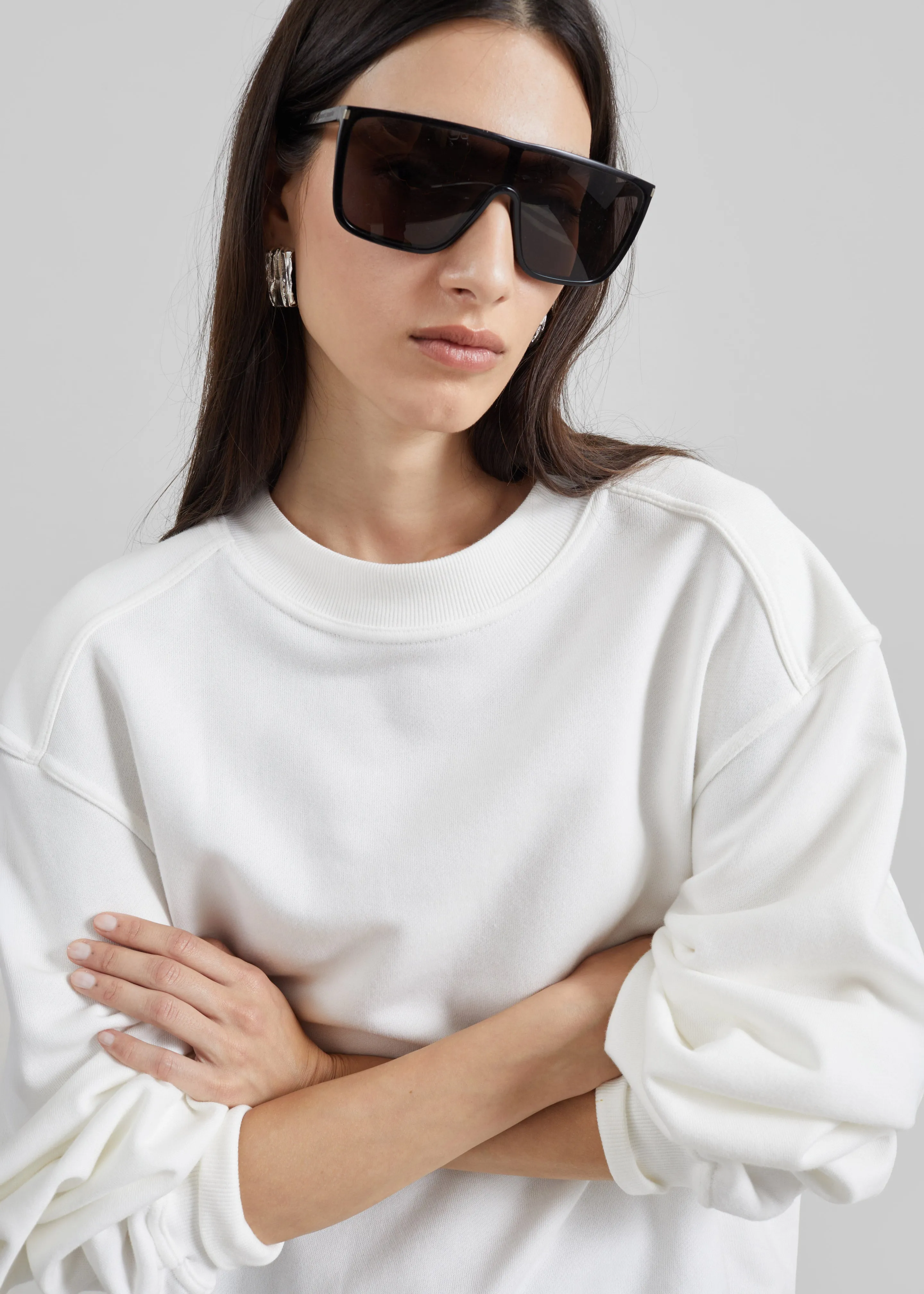 Isore Sculpted Shoulder Sweatshirt - White sold by Frankie Shop product image thumbnail 3