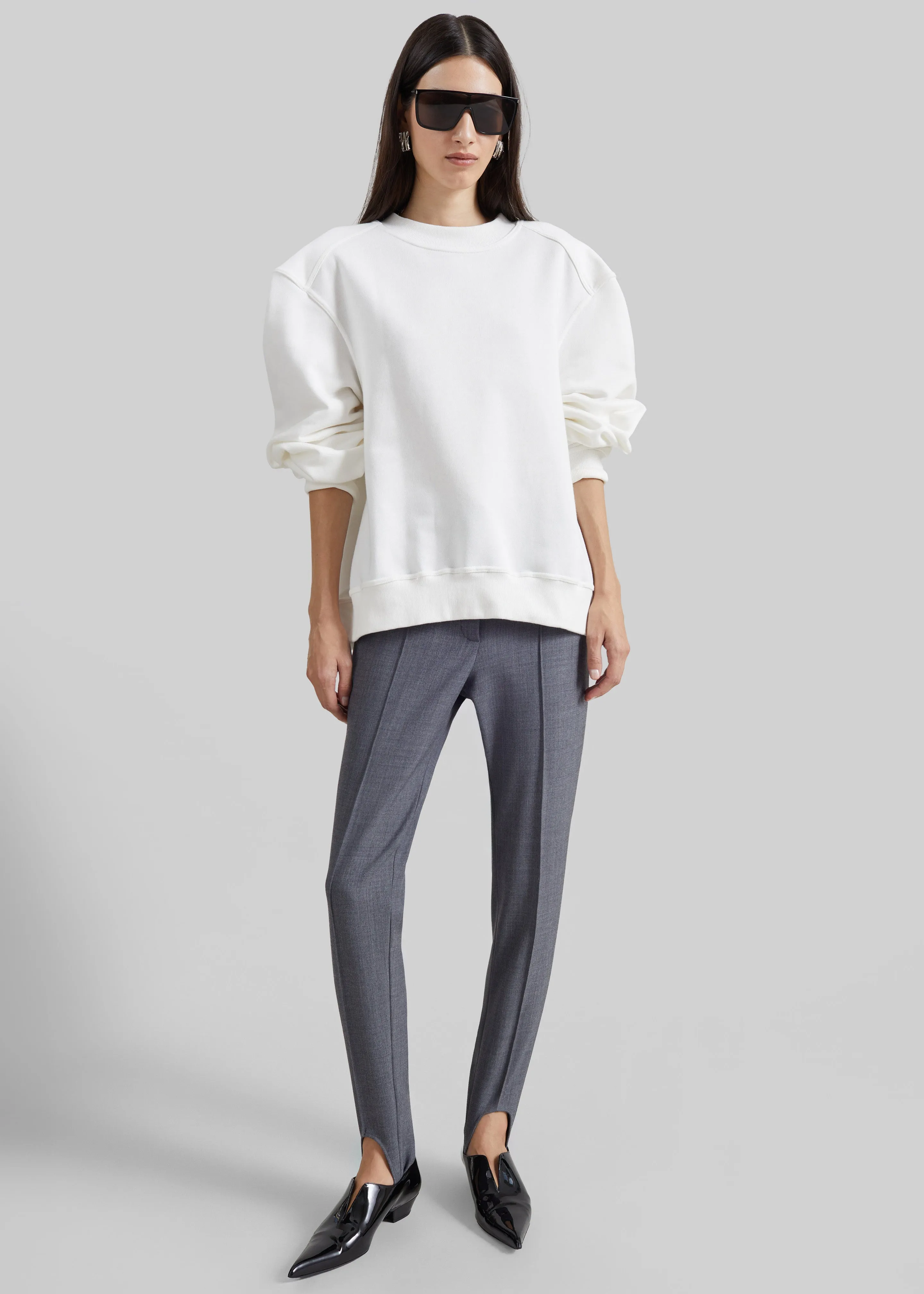 Isore Sculpted Shoulder Sweatshirt - White sold by Frankie Shop product image thumbnail 2