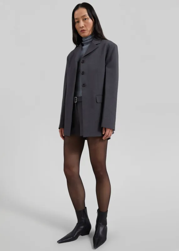 Mirka Tailored Blazer - Dark Grey made by Frankie Shop