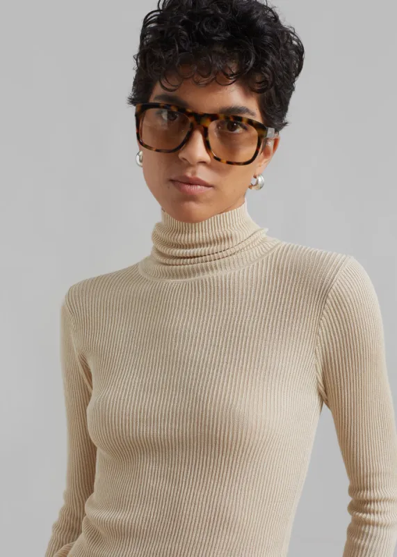 By Malene Birger Ronella Turtleneck - Wood made by Frankie Shop