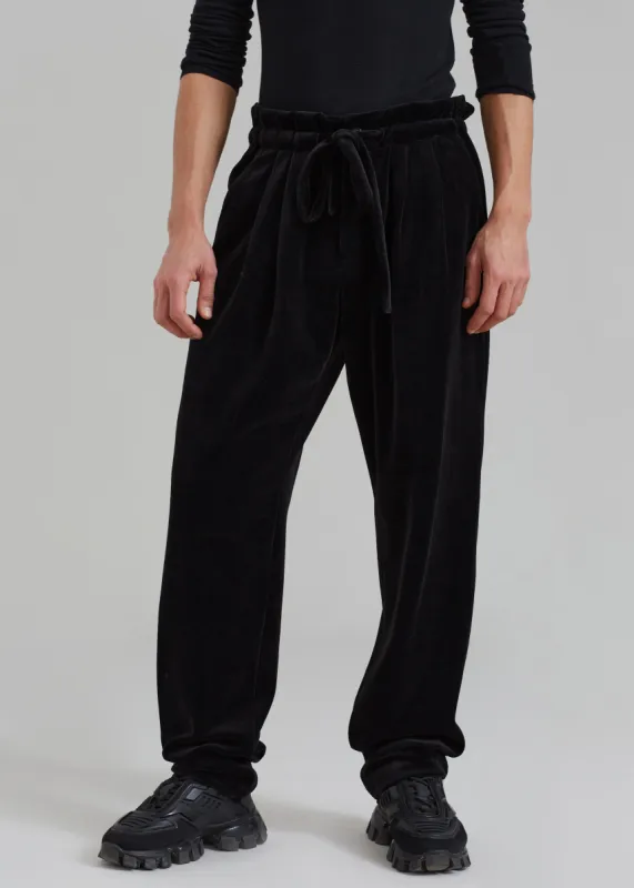 Pierre Velvet Pants - Black made by Frankie Shop