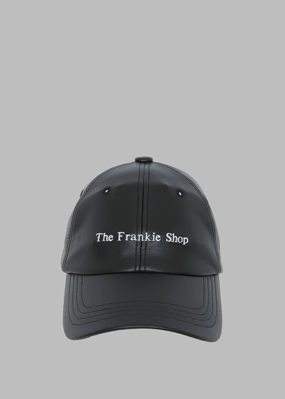 Frankie Faux Leather Baseball Cap - Black sold by Frankie Shop