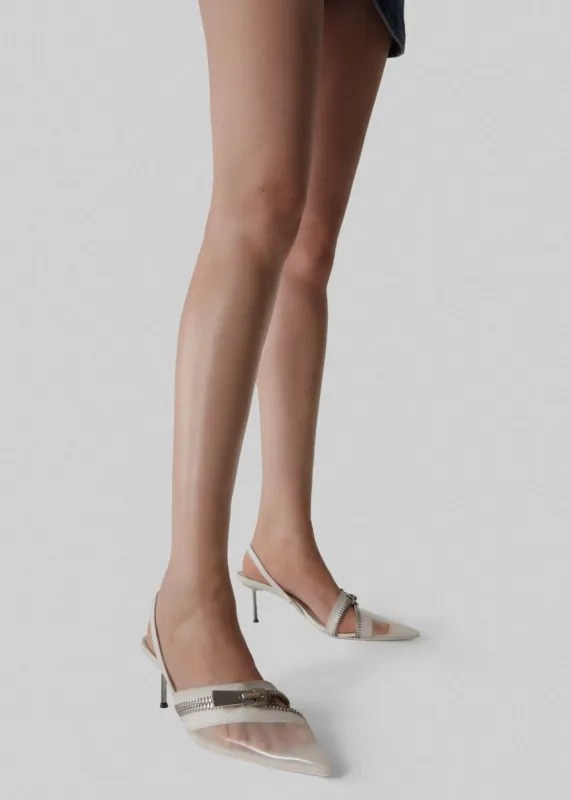 Coperni Clear Zip Stiletto - Clear White sold by Frankie Shop