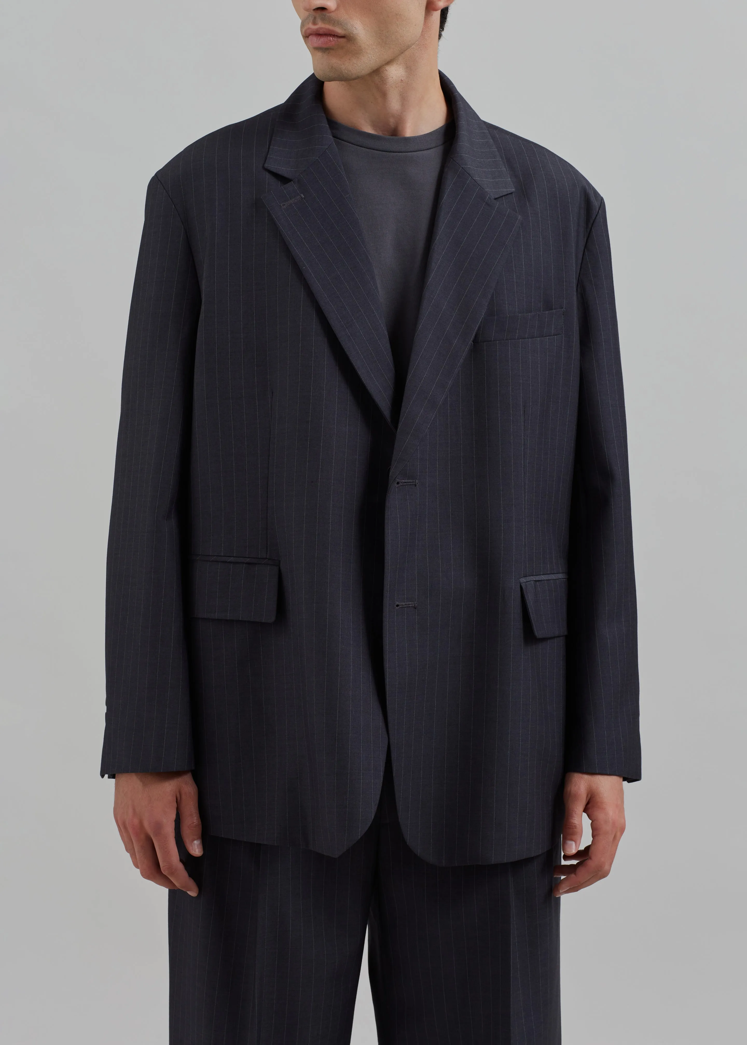 Beo Blazer - Charcoal/White Pinstripe sold by Frankie Shop product image thumbnail 2