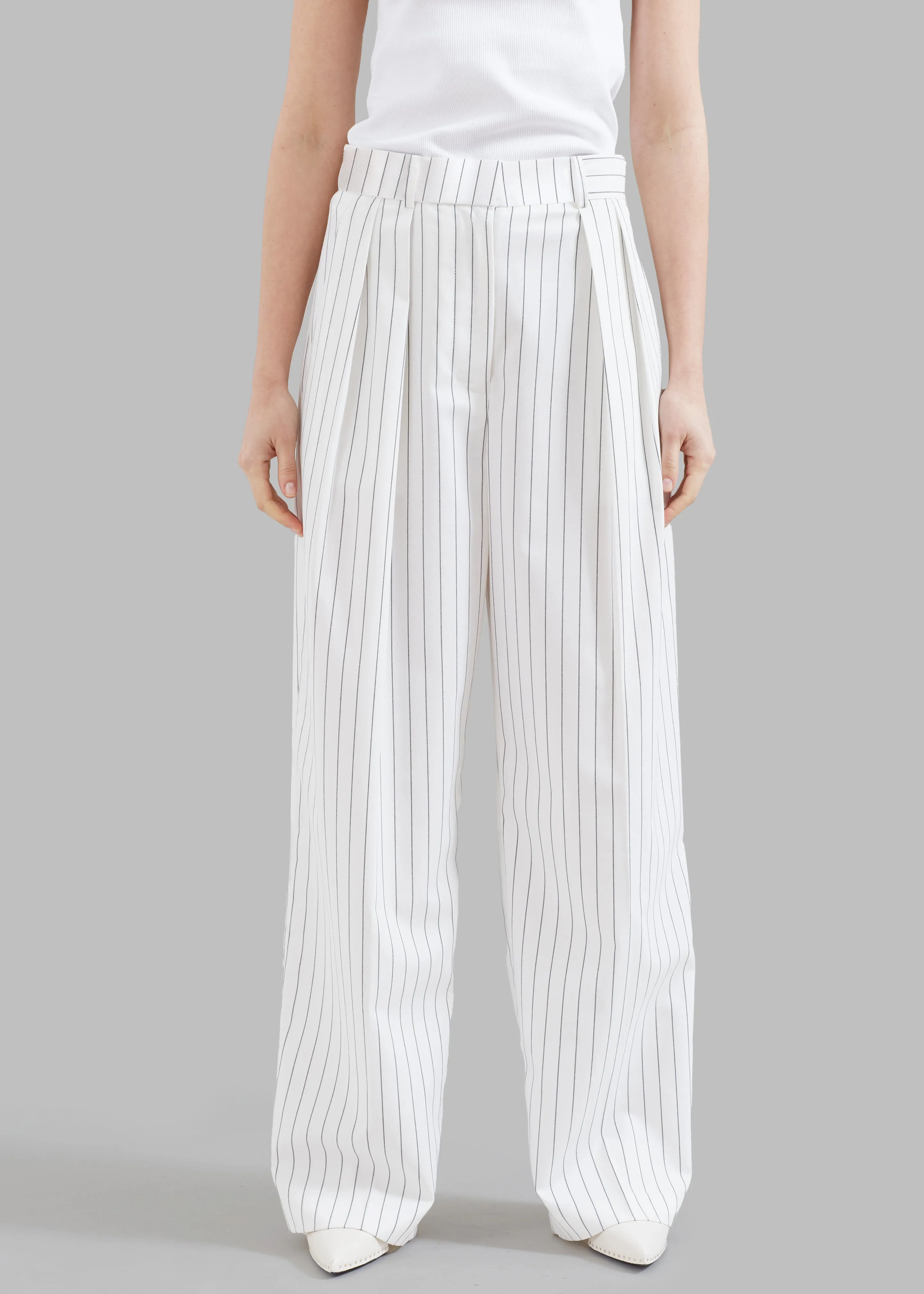 Tansy Fluid Pleated Trousers - White sold by Frankie Shop product image thumbnail 4