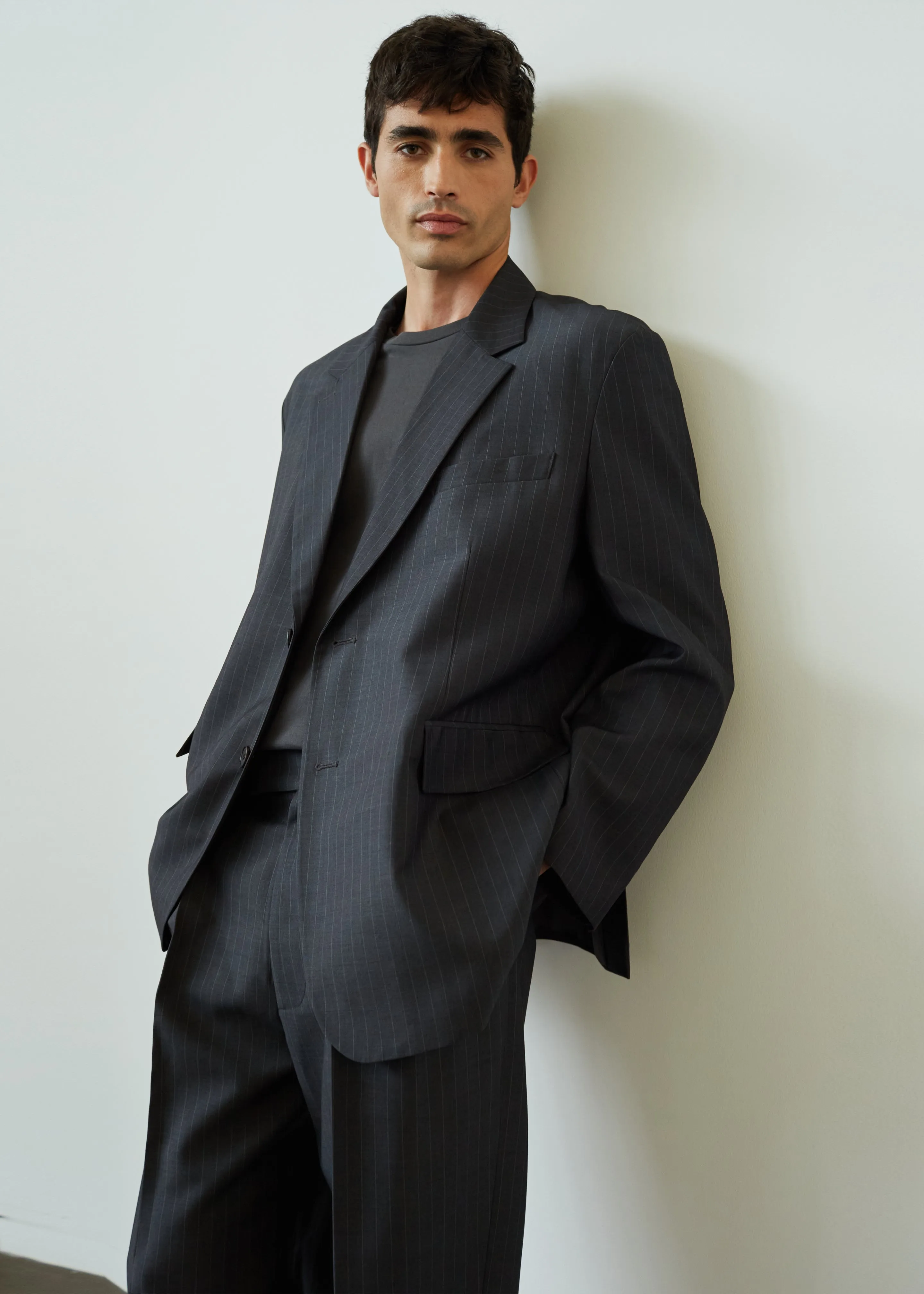 Beo Blazer - Charcoal/White Pinstripe sold by Frankie Shop product image thumbnail 4