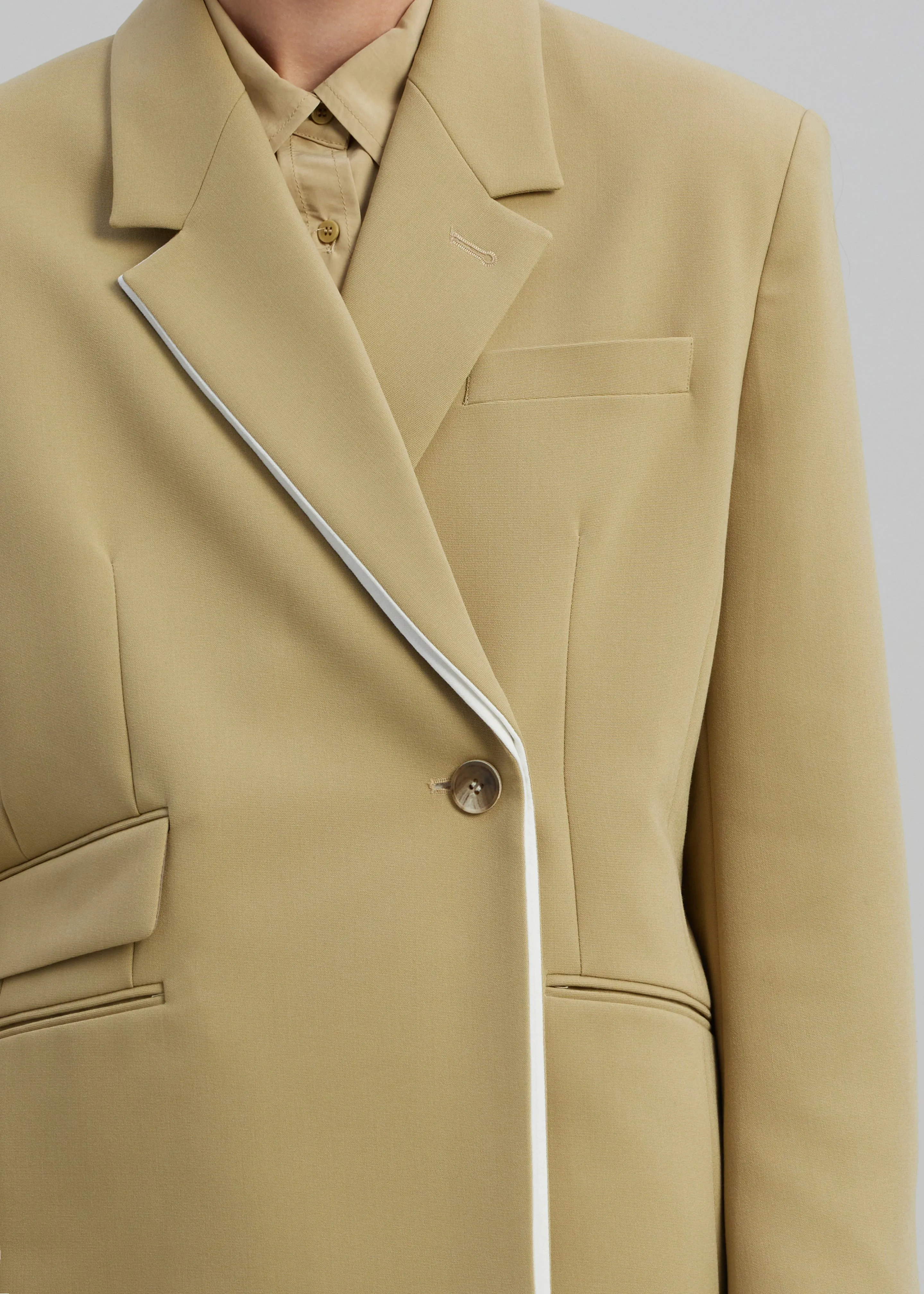 Telli Layered Blazer - Khaki sold by Frankie Shop product image thumbnail 3