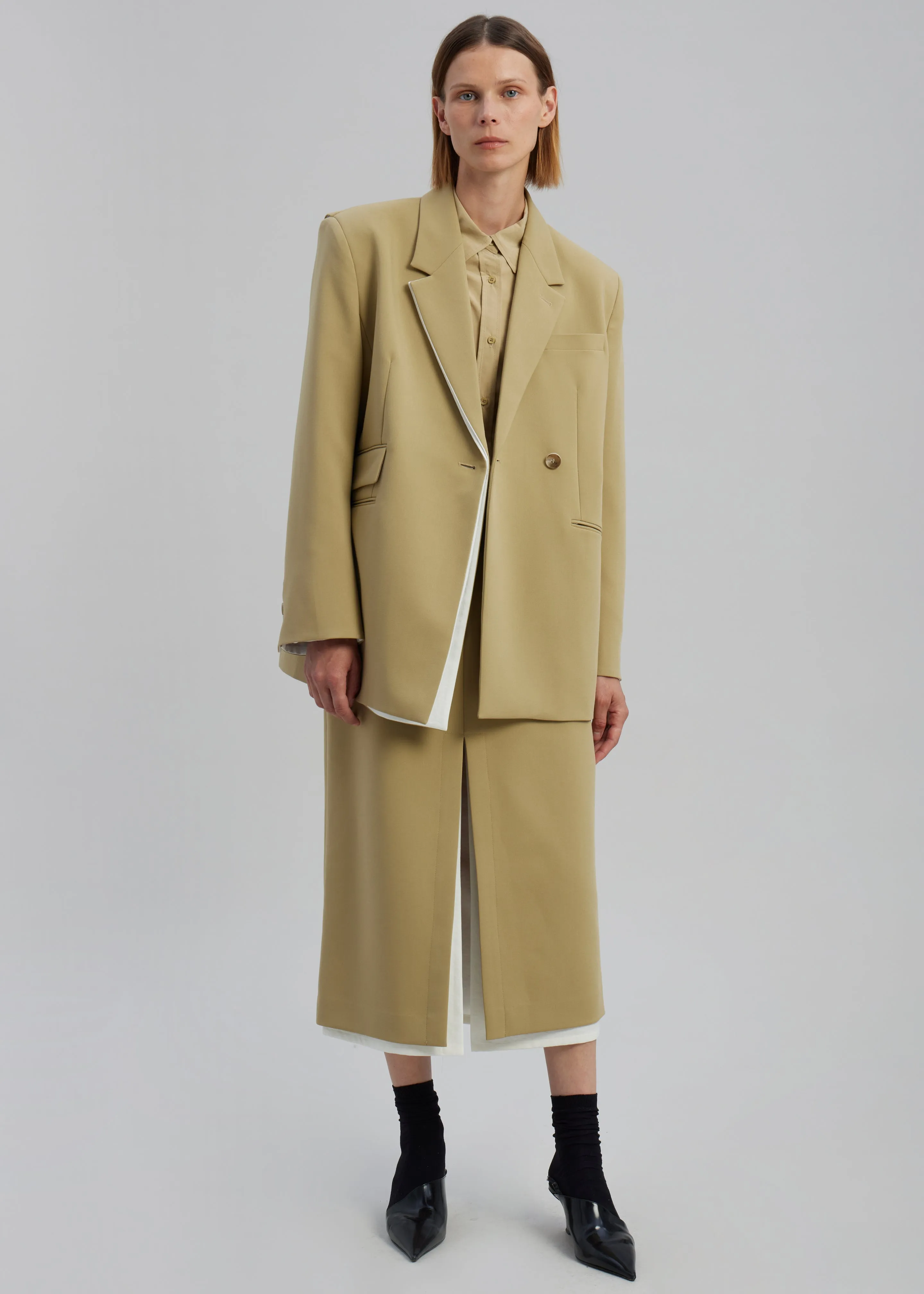 Telli Layered Blazer - Khaki sold by Frankie Shop product image thumbnail 2