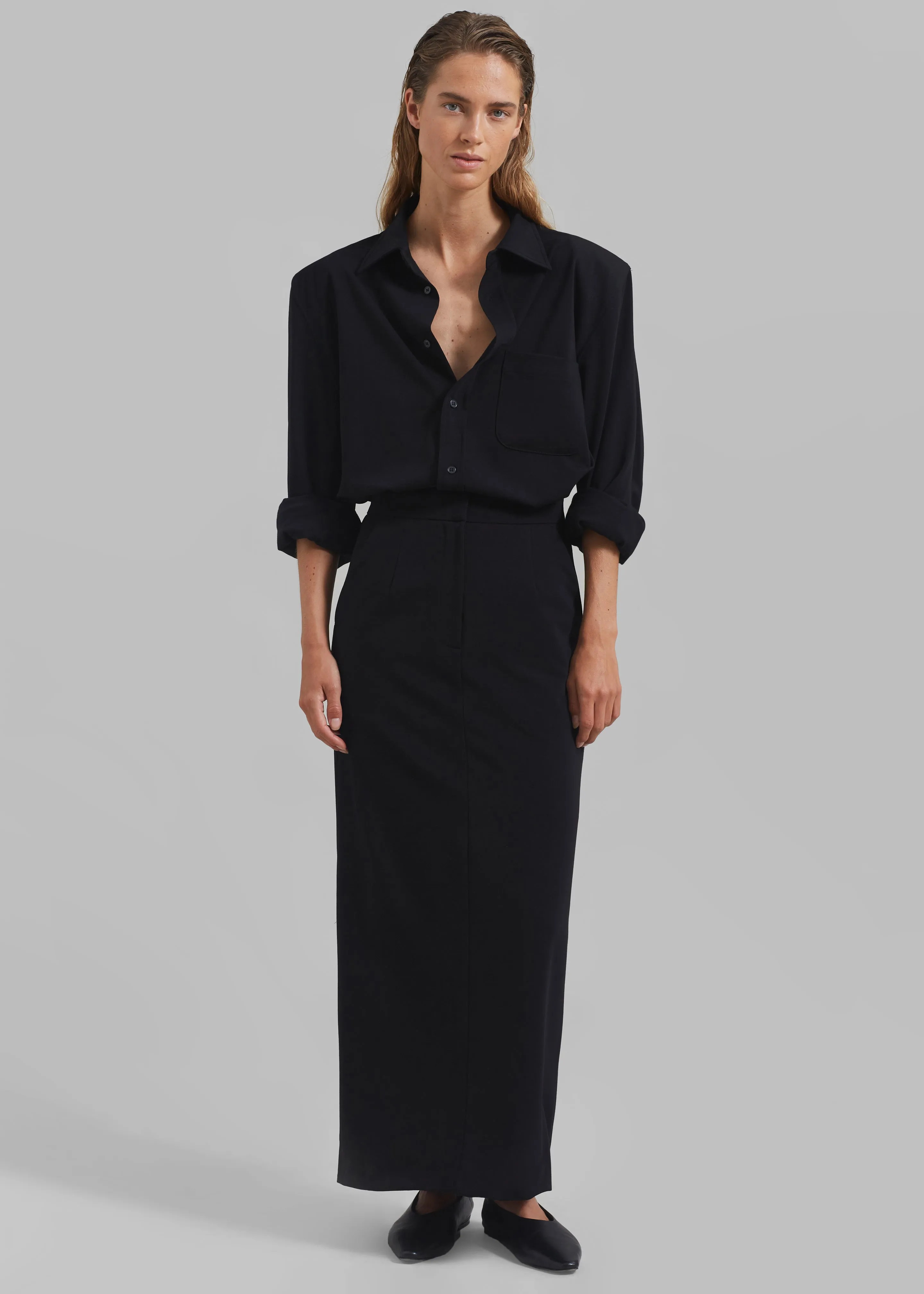 Hollis Back Slit Skirt - Black sold by Frankie Shop product image thumbnail 4