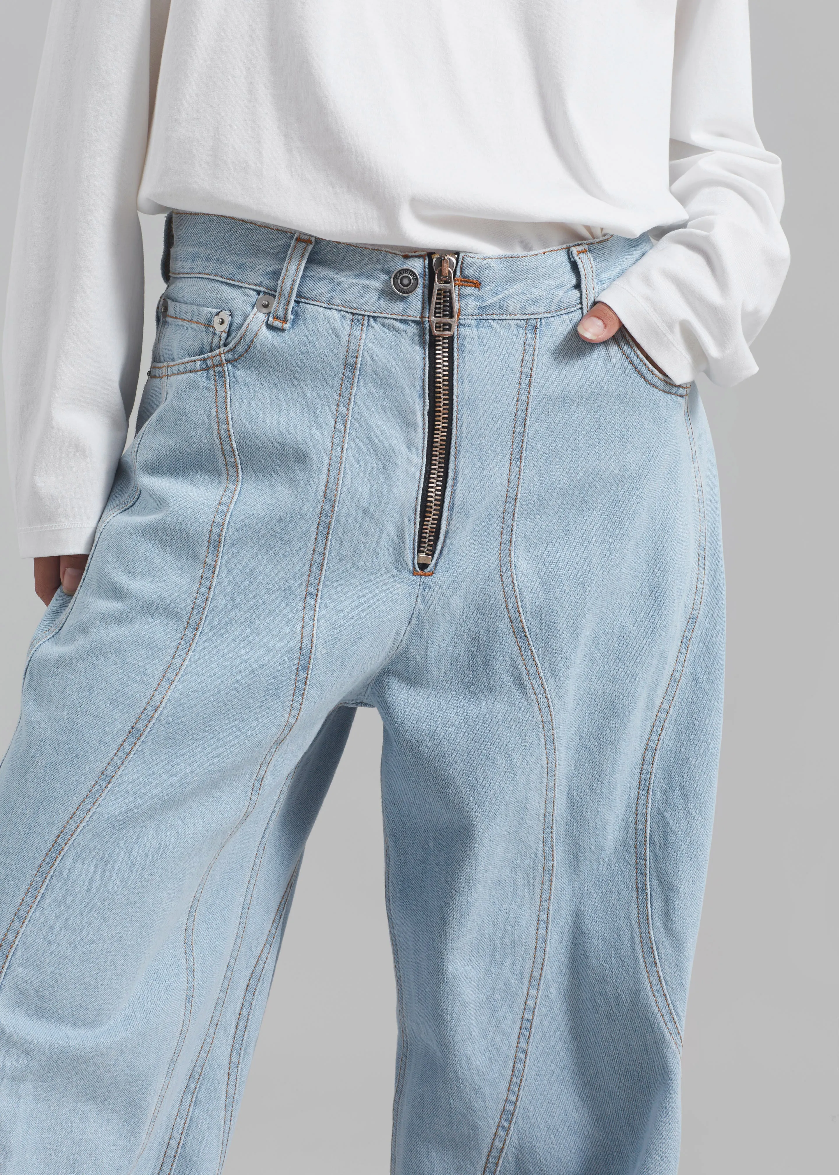 Haikure Bethany Zip Pants - Wave Blue Sea sold by Frankie Shop product image thumbnail 5