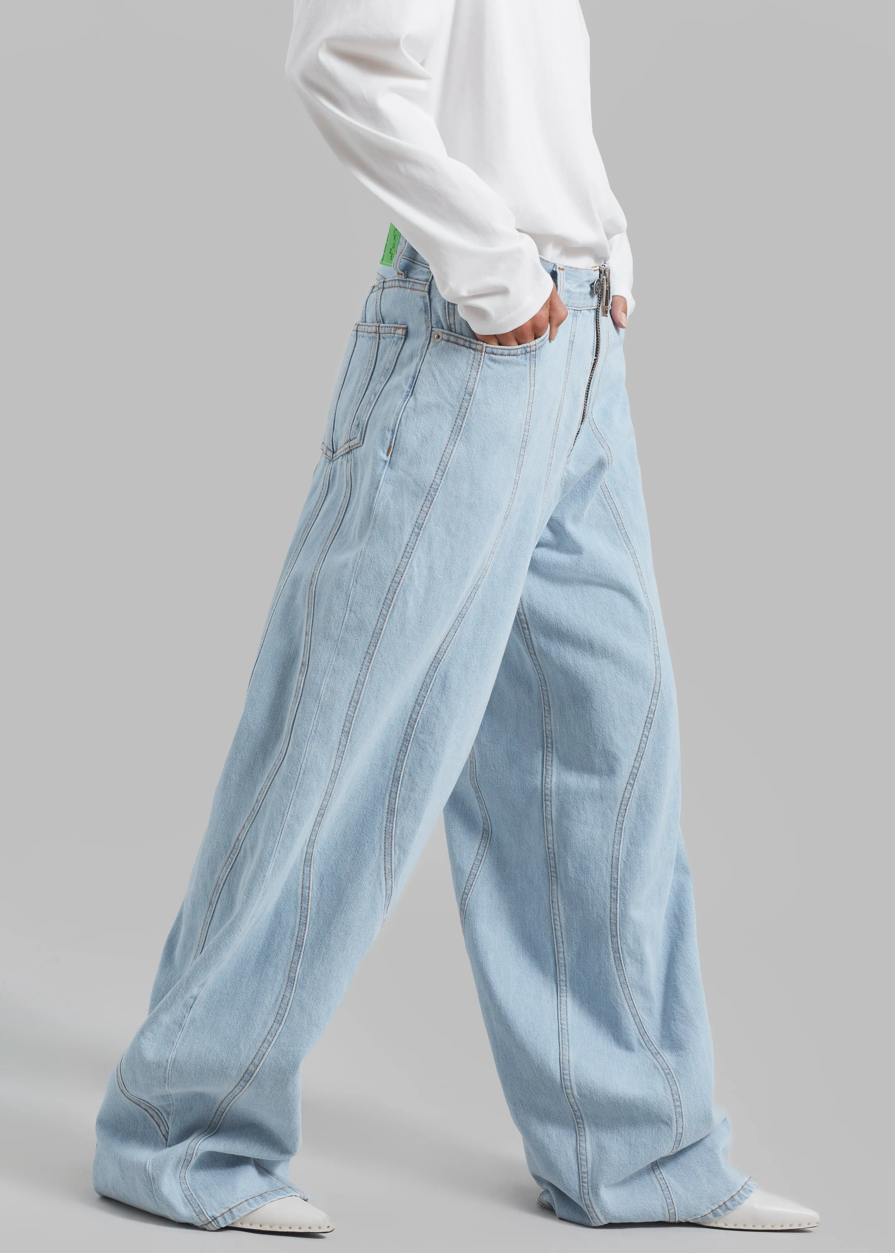 Haikure Bethany Zip Pants - Wave Blue Sea sold by Frankie Shop product image thumbnail 2