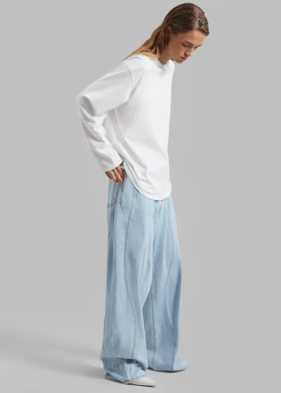 Haikure Bethany Zip Pants - Wave Blue Sea sold by Frankie Shop