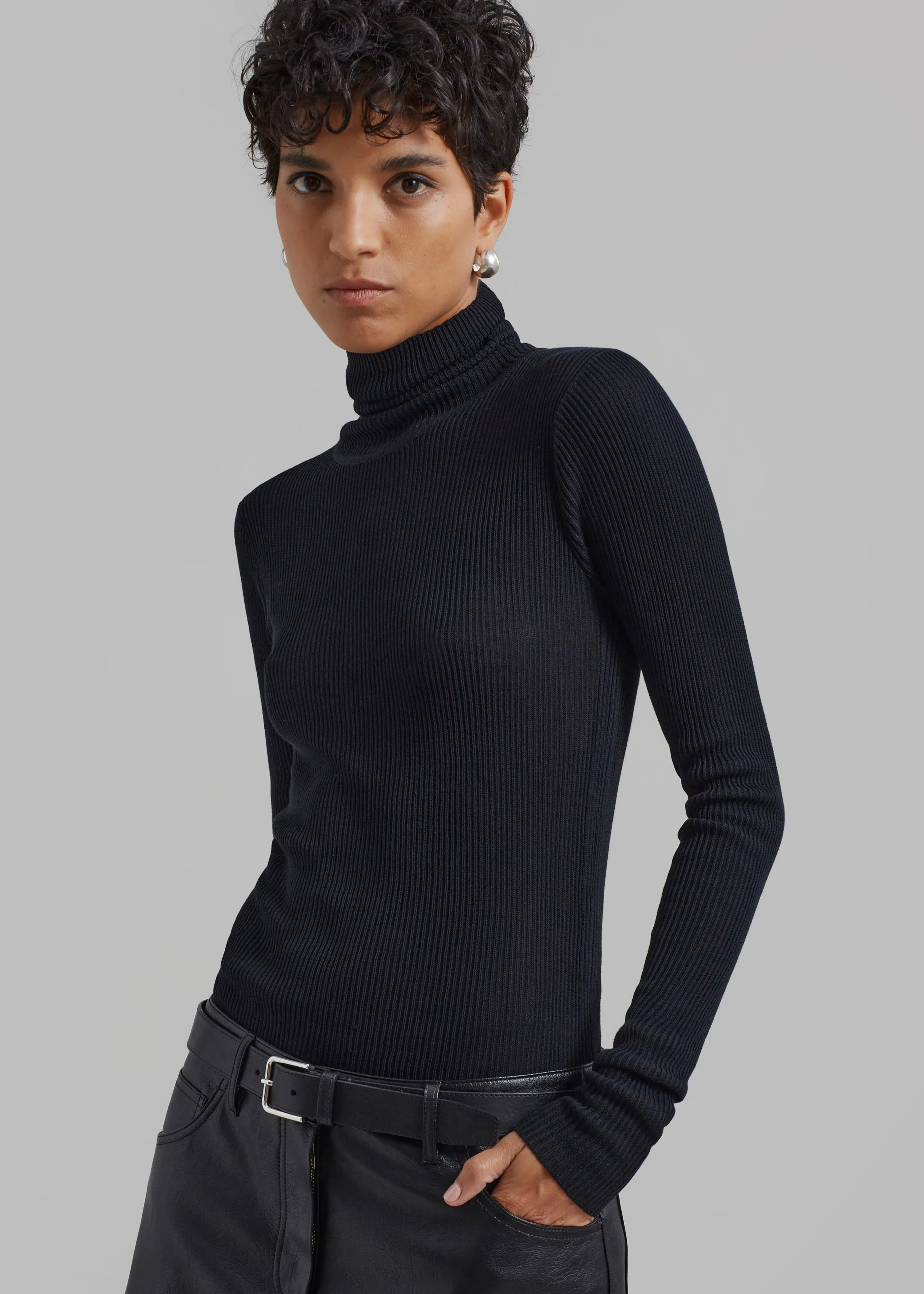 By Malene Birger Ronella Turtleneck - Black sold by Frankie Shop