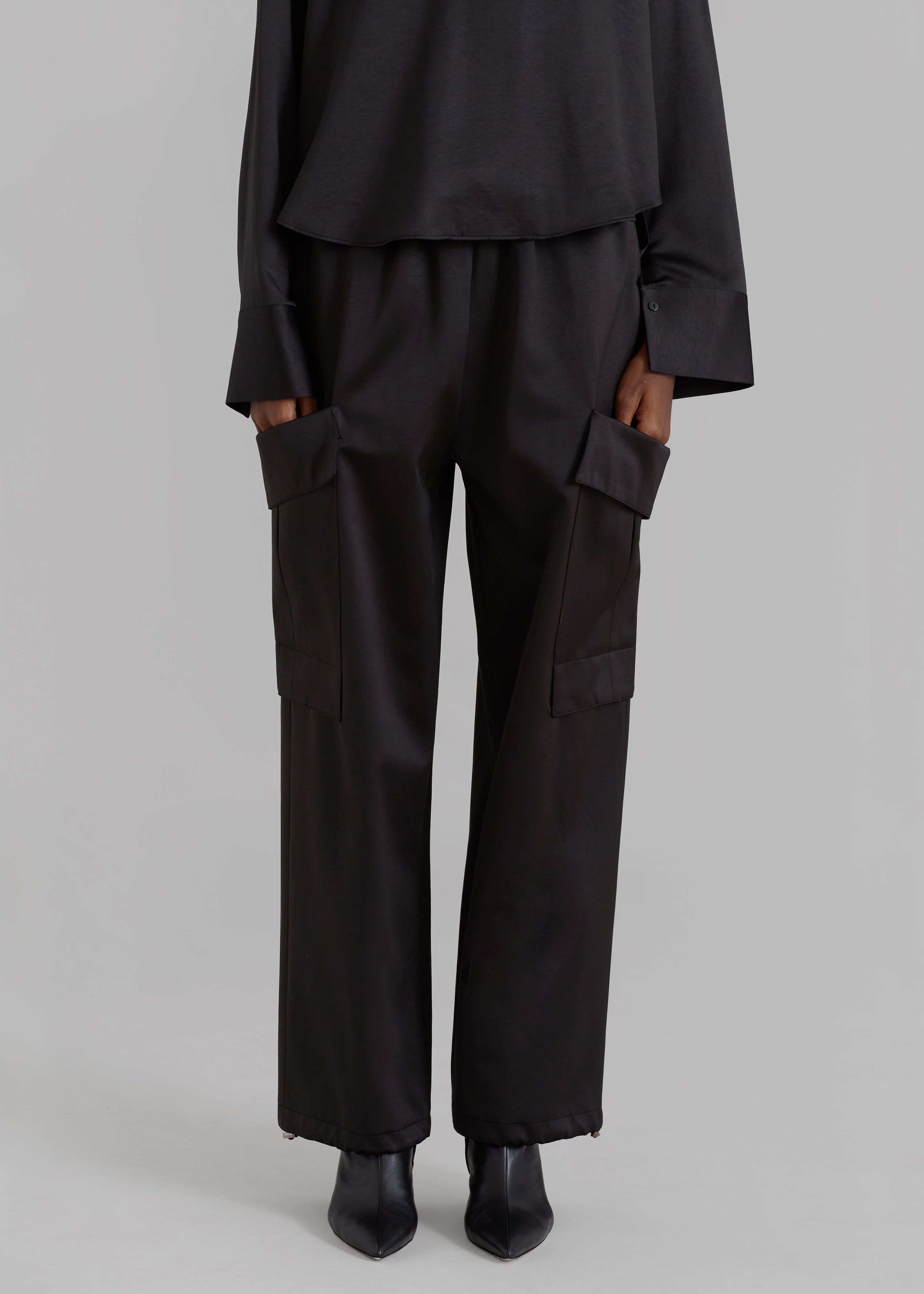 Kemp Silky Cargo Pants - Black sold by Frankie Shop product image thumbnail 4