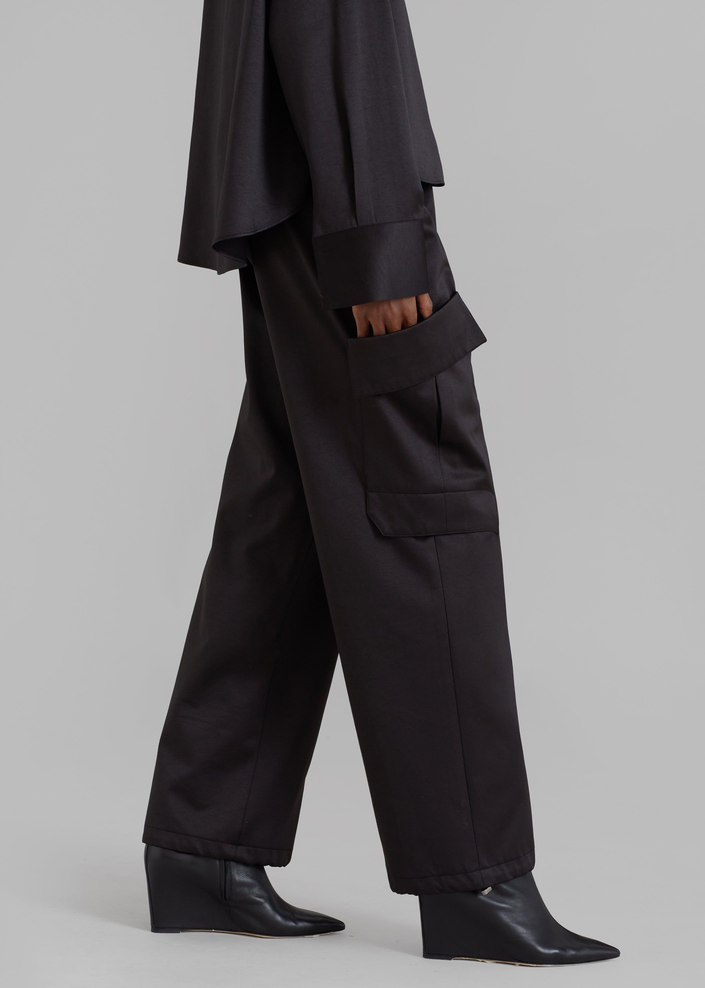 Kemp Silky Cargo Pants - Black sold by Frankie Shop product image thumbnail 2