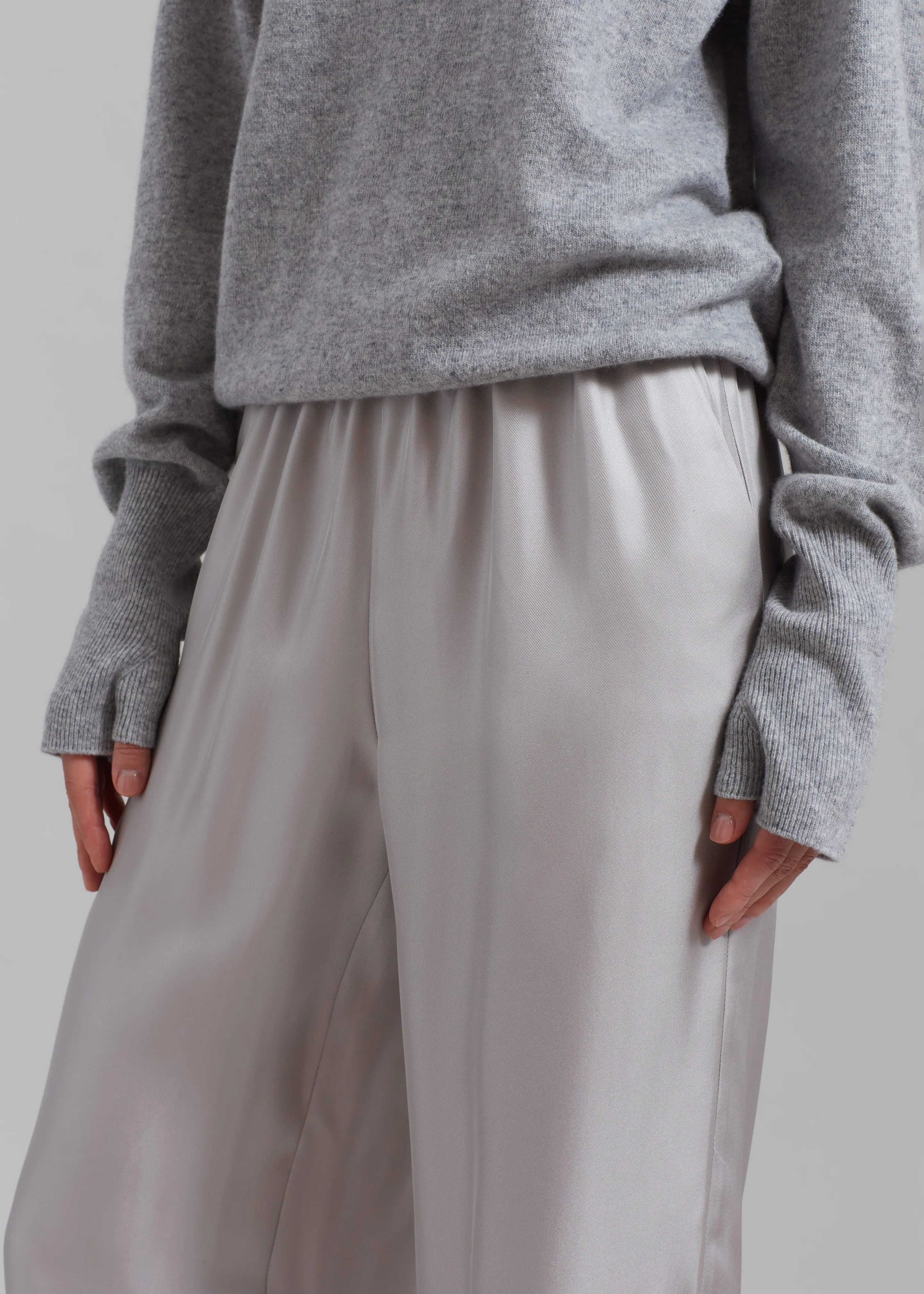 Loulou Studio Alera Pants - Silver Grey sold by Frankie Shop product image thumbnail 3