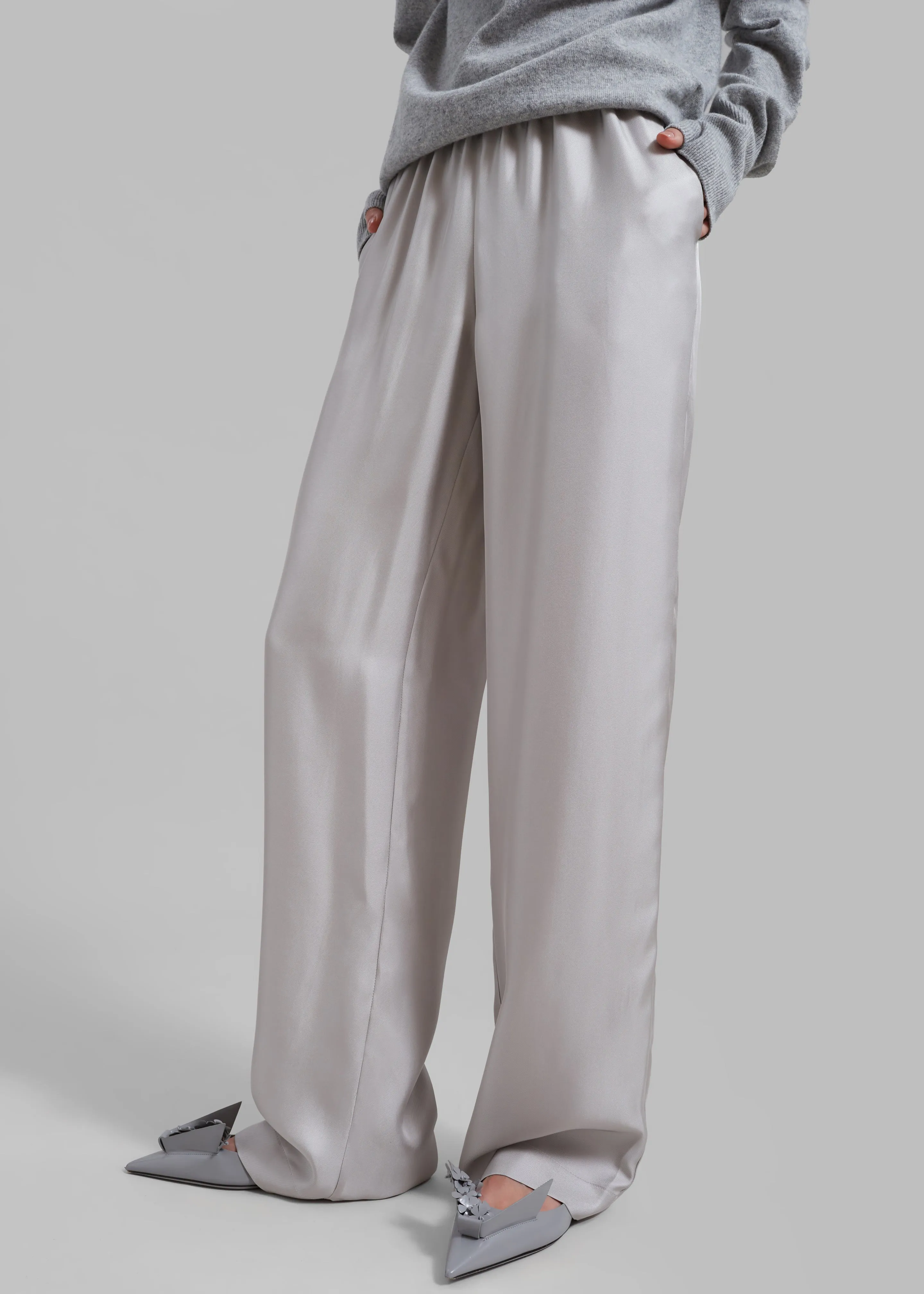 Loulou Studio Alera Pants - Silver Grey sold by Frankie Shop product image thumbnail 4