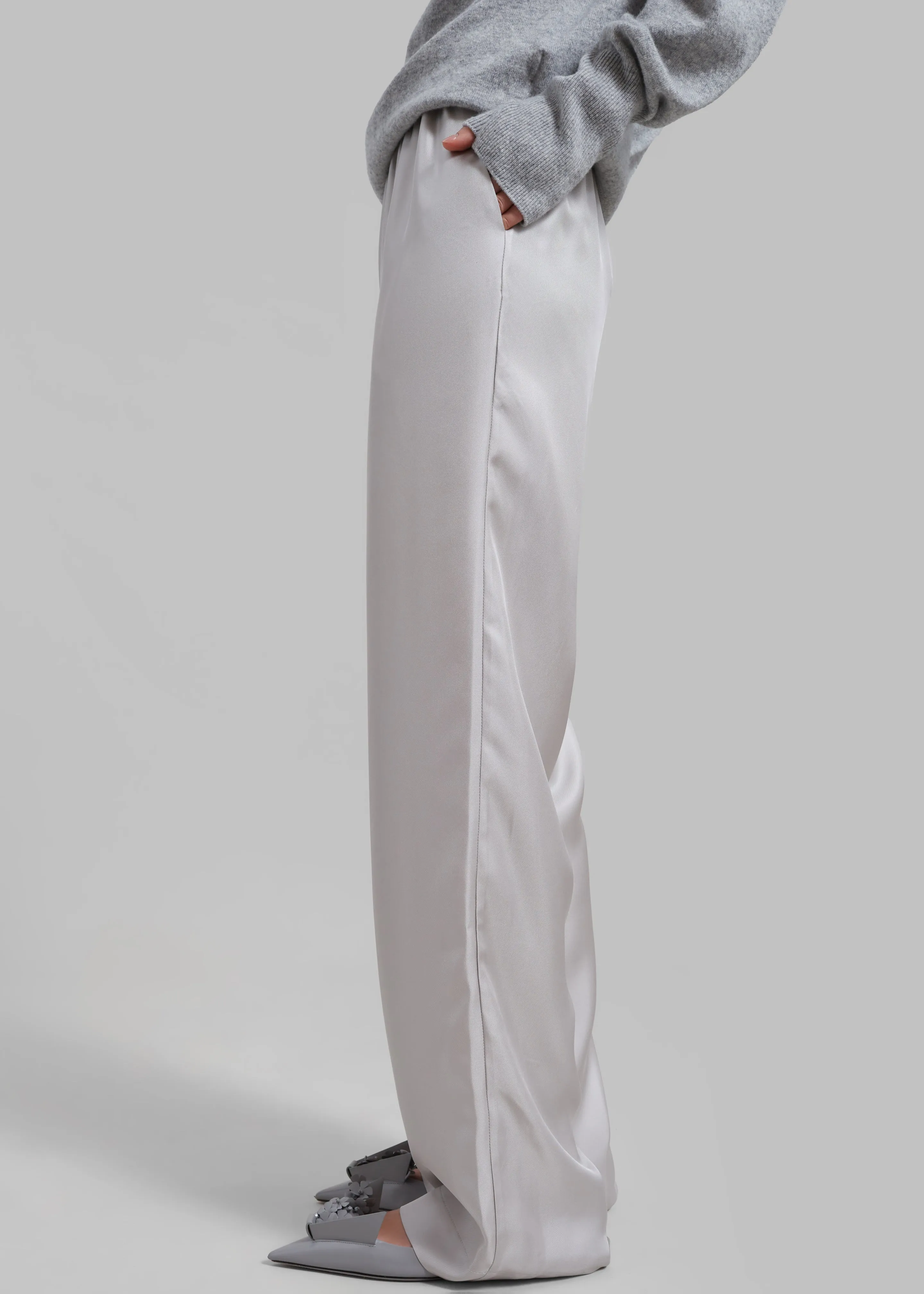 Loulou Studio Alera Pants - Silver Grey sold by Frankie Shop product image thumbnail 5