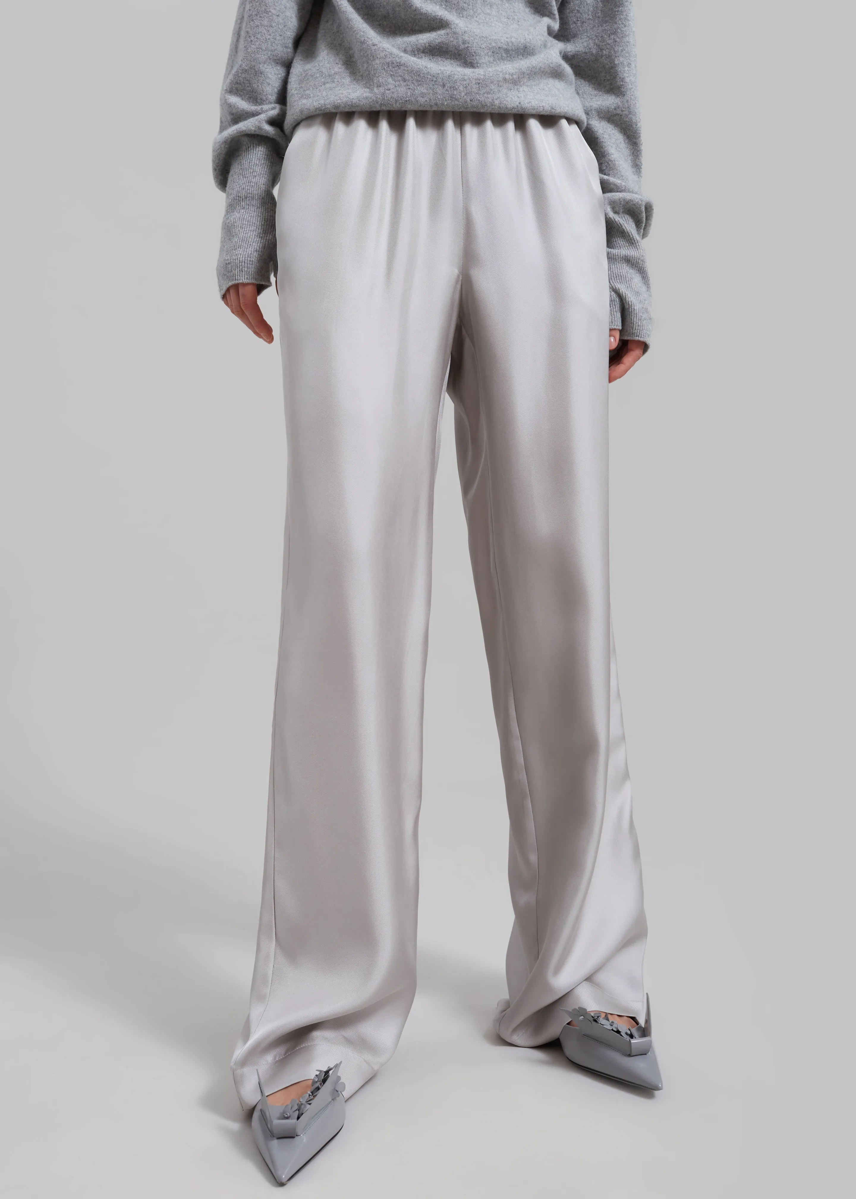 Loulou Studio Alera Pants - Silver Grey sold by Frankie Shop product image thumbnail 2