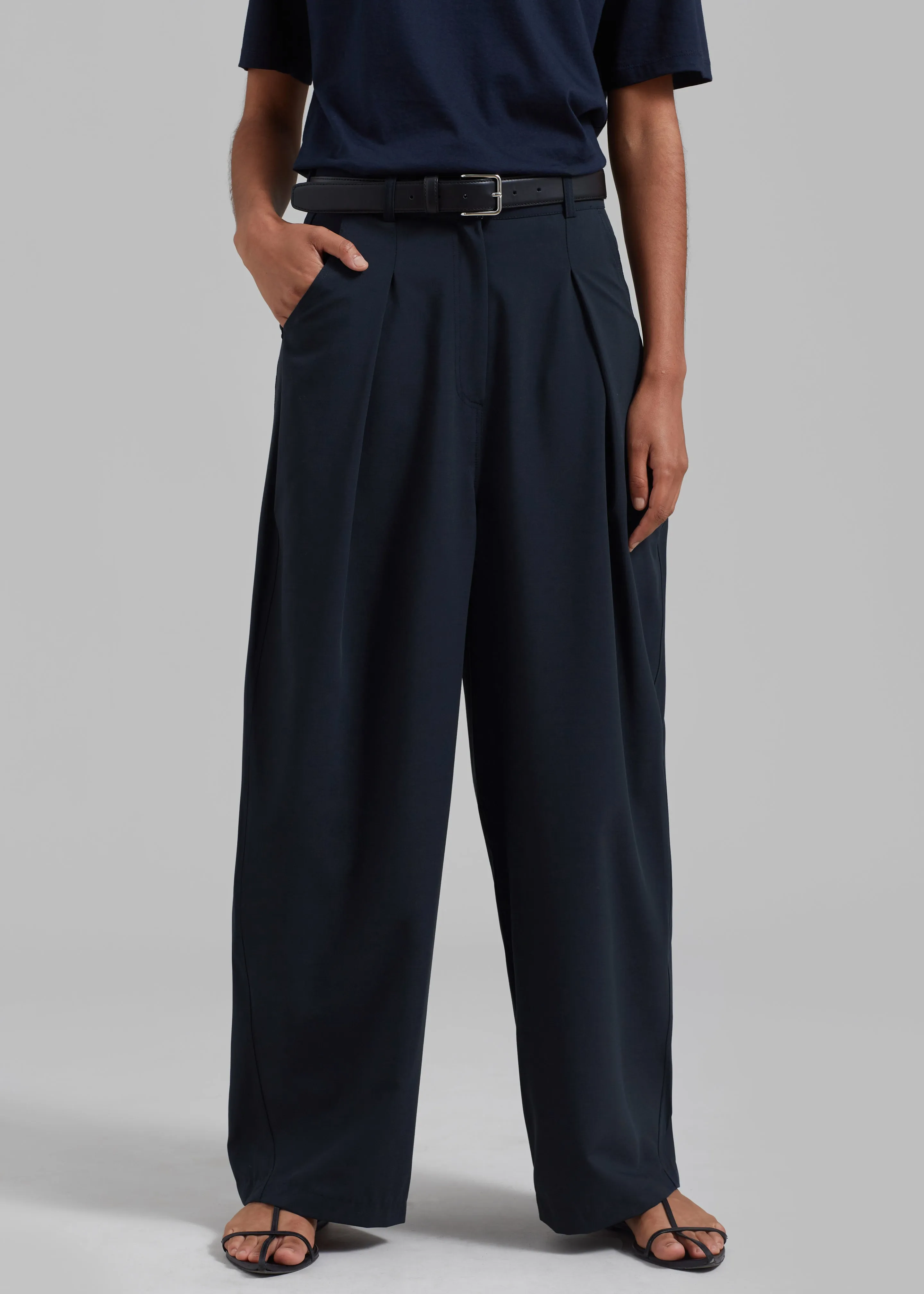 Dani Wide Pants - Navy sold by Frankie Shop product image thumbnail 2