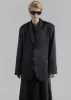 Isabel Satin Blazer - Black sold by Frankie Shop