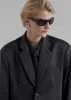 Isabel Satin Blazer - Black sold by Frankie Shop