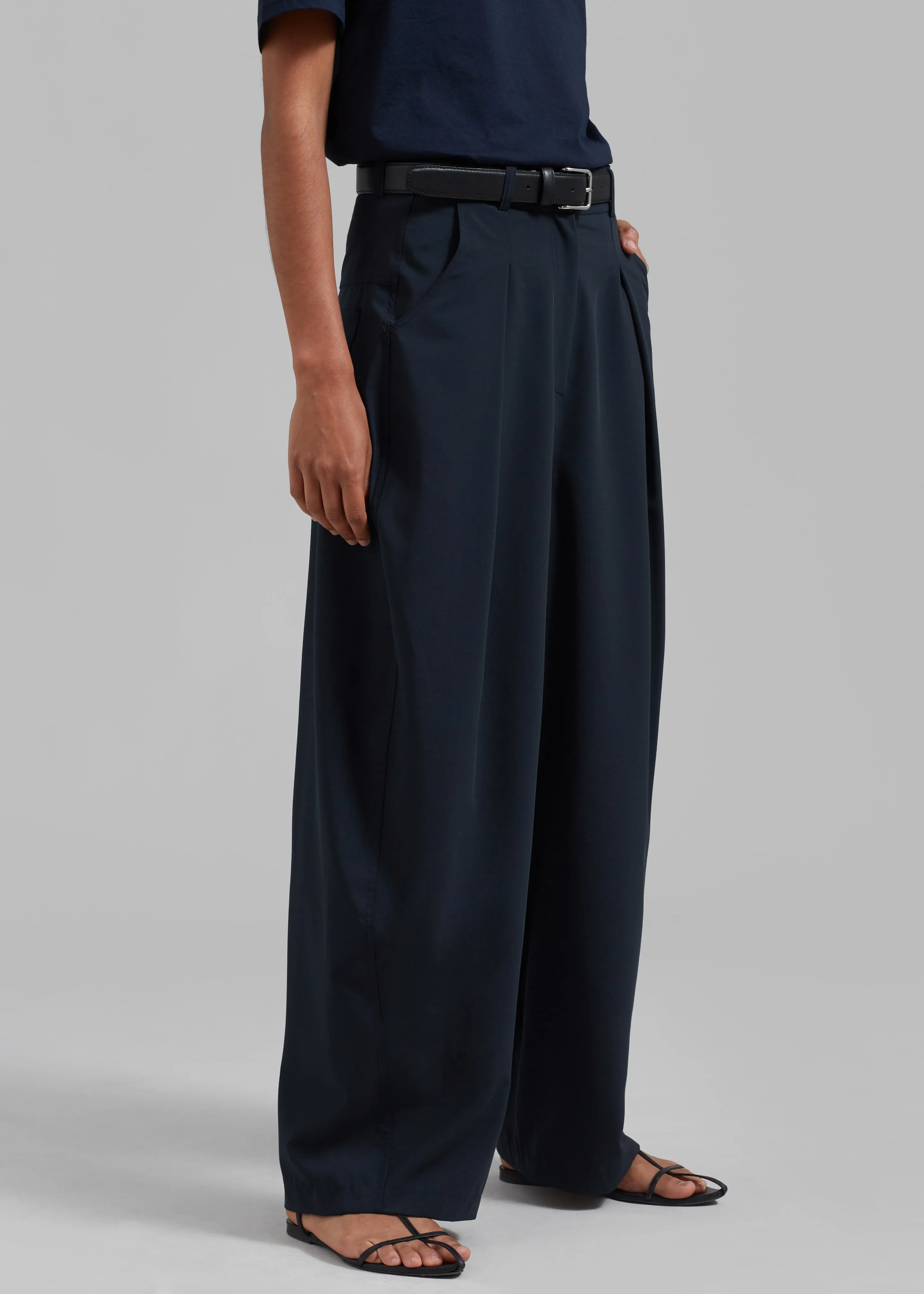 Dani Wide Pants - Navy sold by Frankie Shop product image thumbnail 5