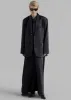 Isabel Satin Blazer - Black sold by Frankie Shop
