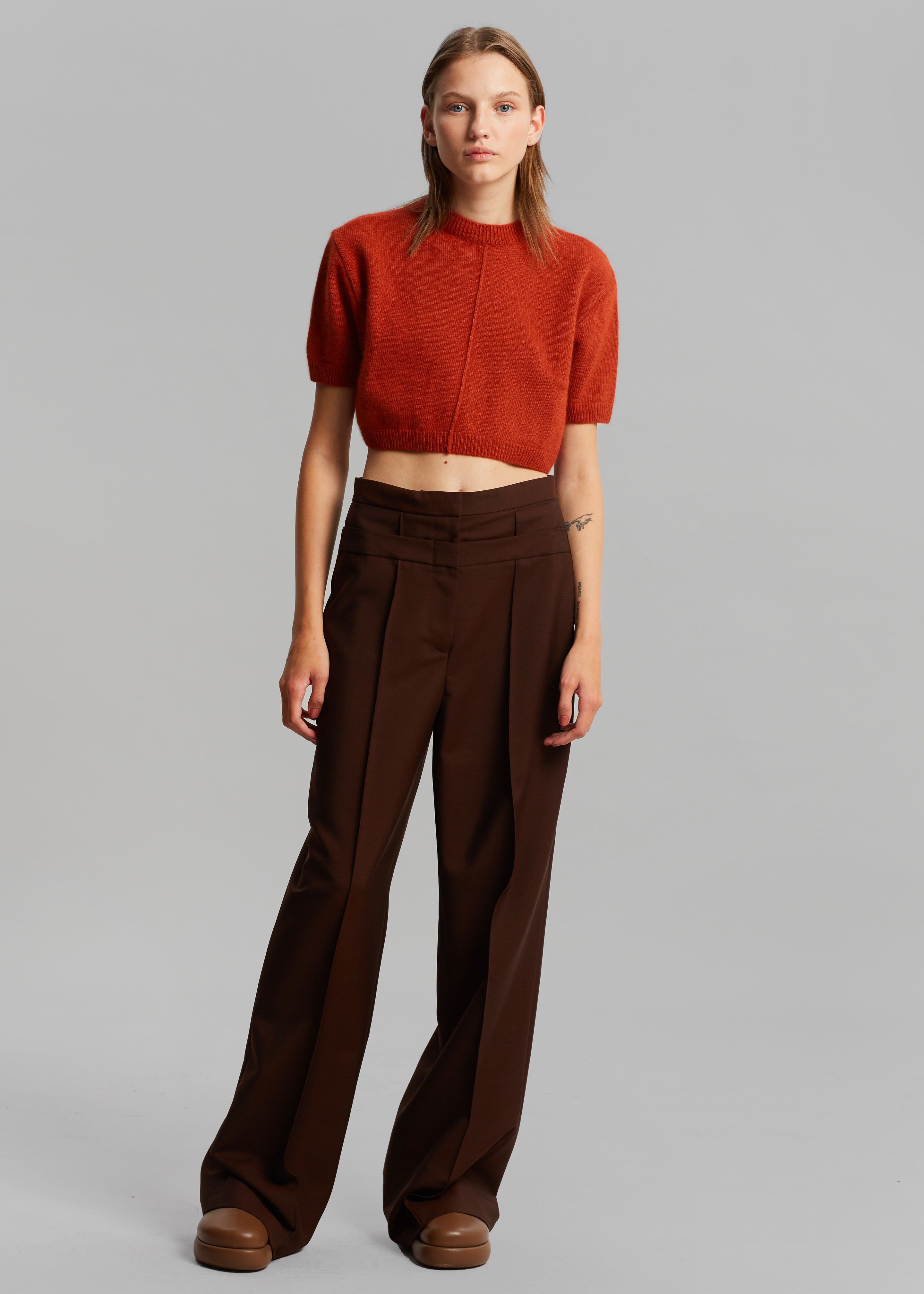 Róhe Stevie Trousers - Chestnut sold by Frankie Shop
