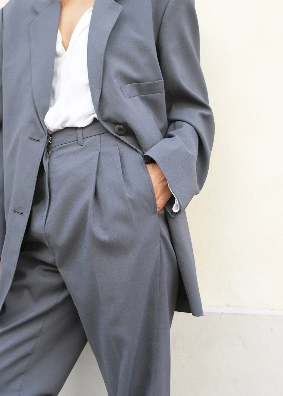 Pleated Suit Trousers - Graphite sold by Frankie Shop product image thumbnail 3