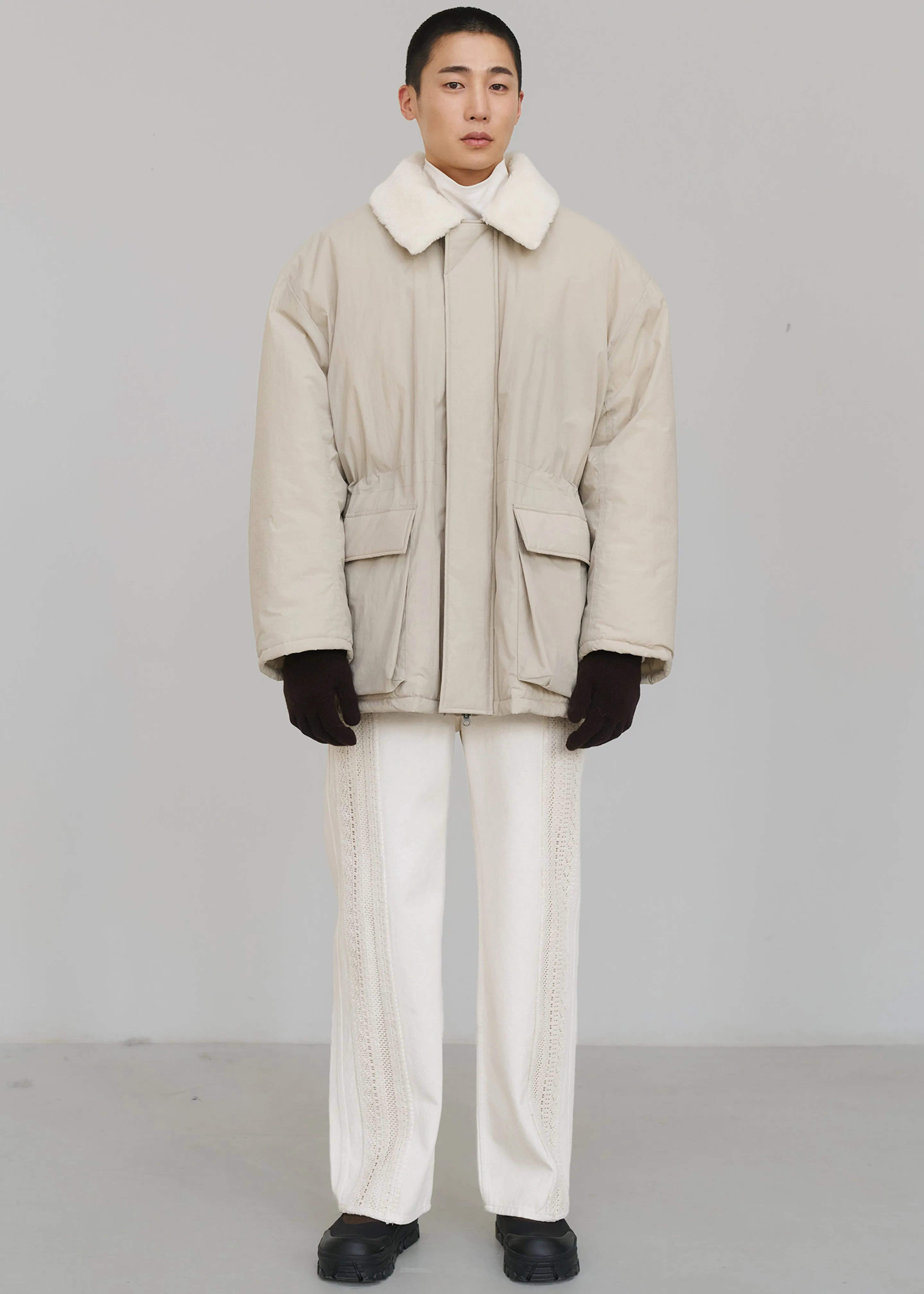 Amomento Padded Safari Jumper - Beige sold by Frankie Shop