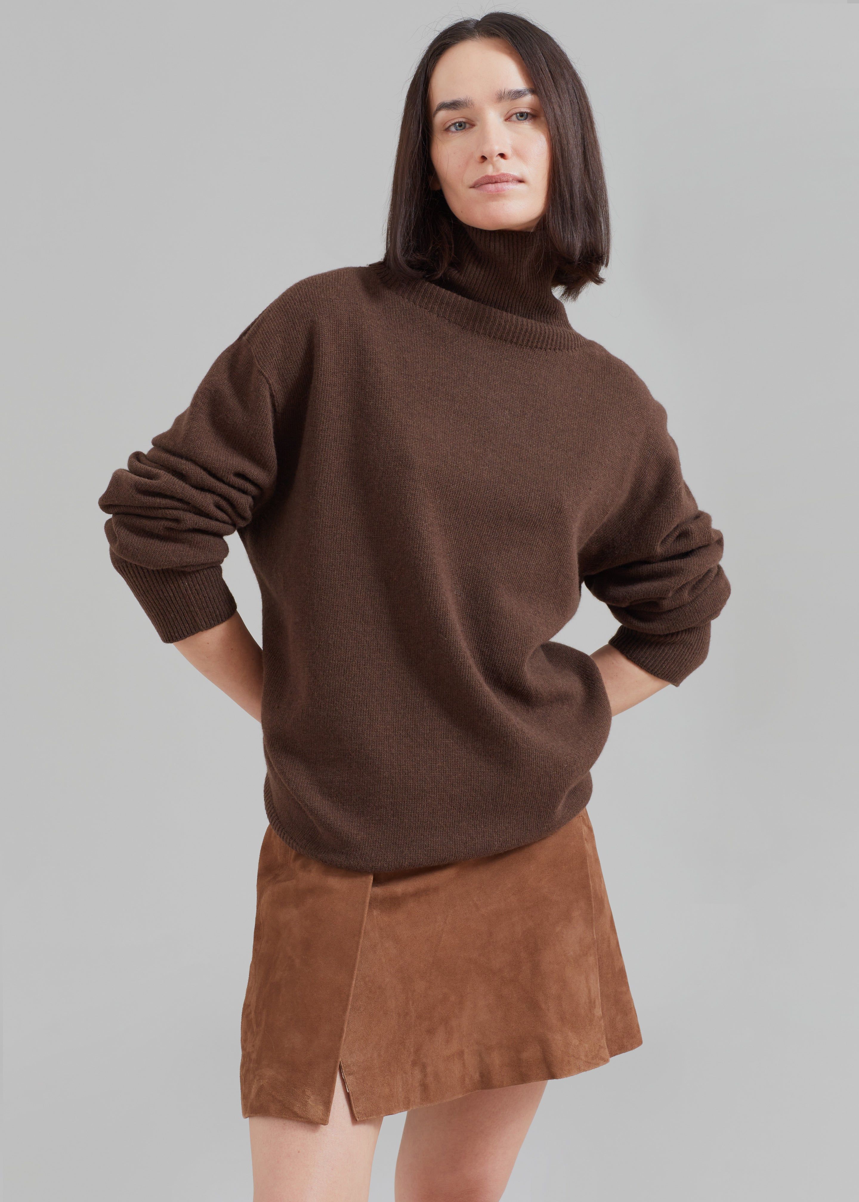 REMAIN Suede Slit Skirt - Emperador sold by Frankie Shop product image thumbnail 2