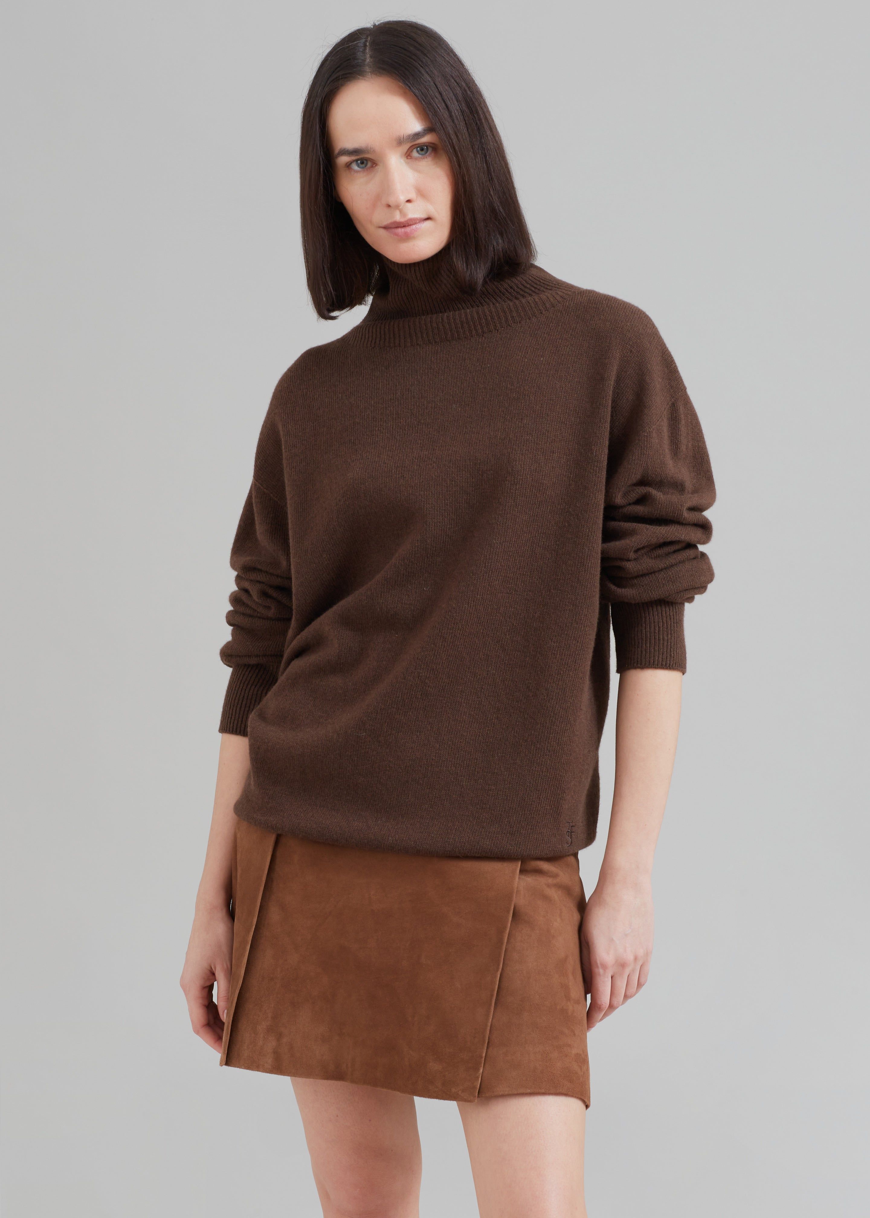 REMAIN Suede Slit Skirt - Emperador sold by Frankie Shop product image thumbnail 5