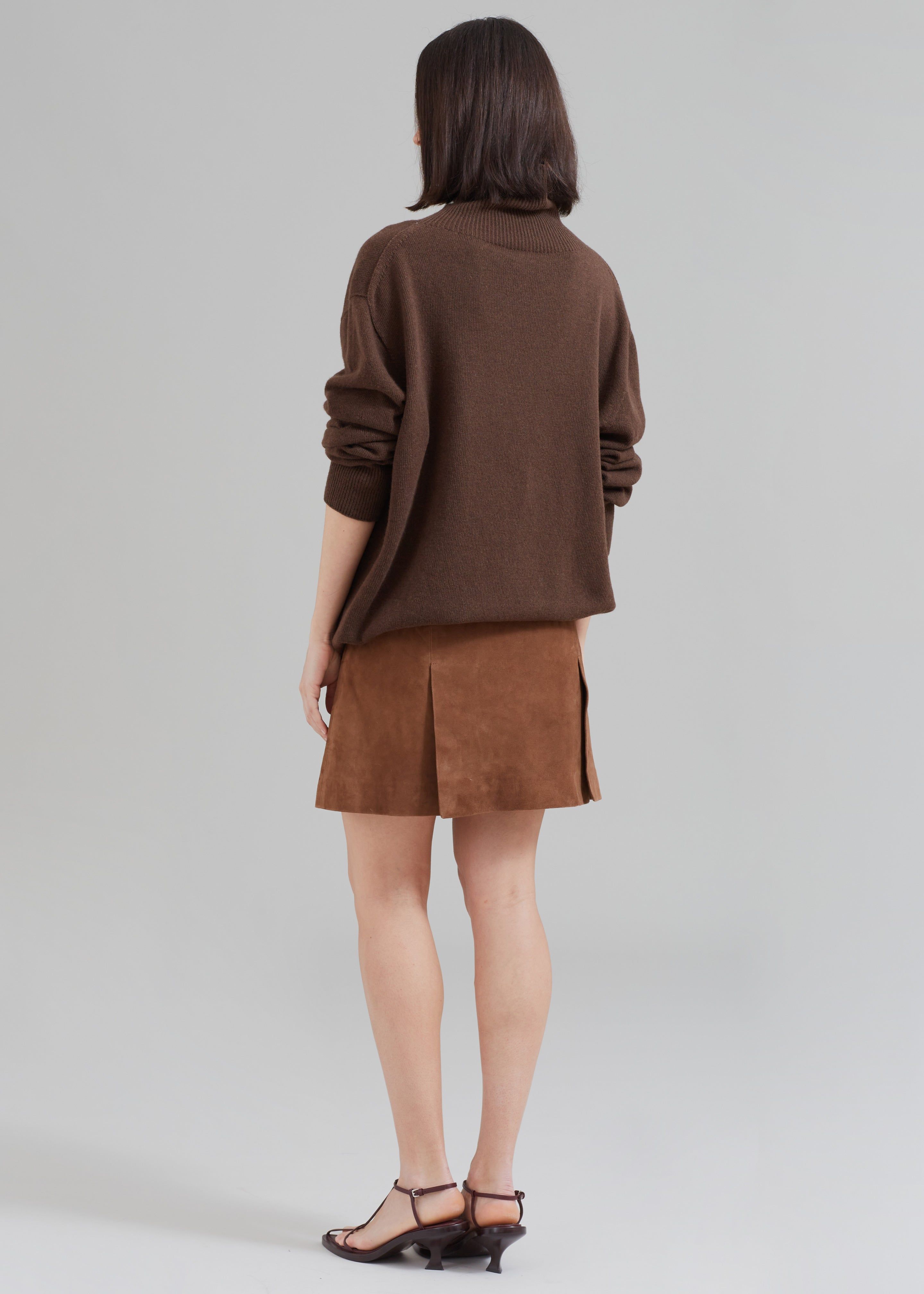 REMAIN Suede Slit Skirt - Emperador sold by Frankie Shop product image thumbnail 7
