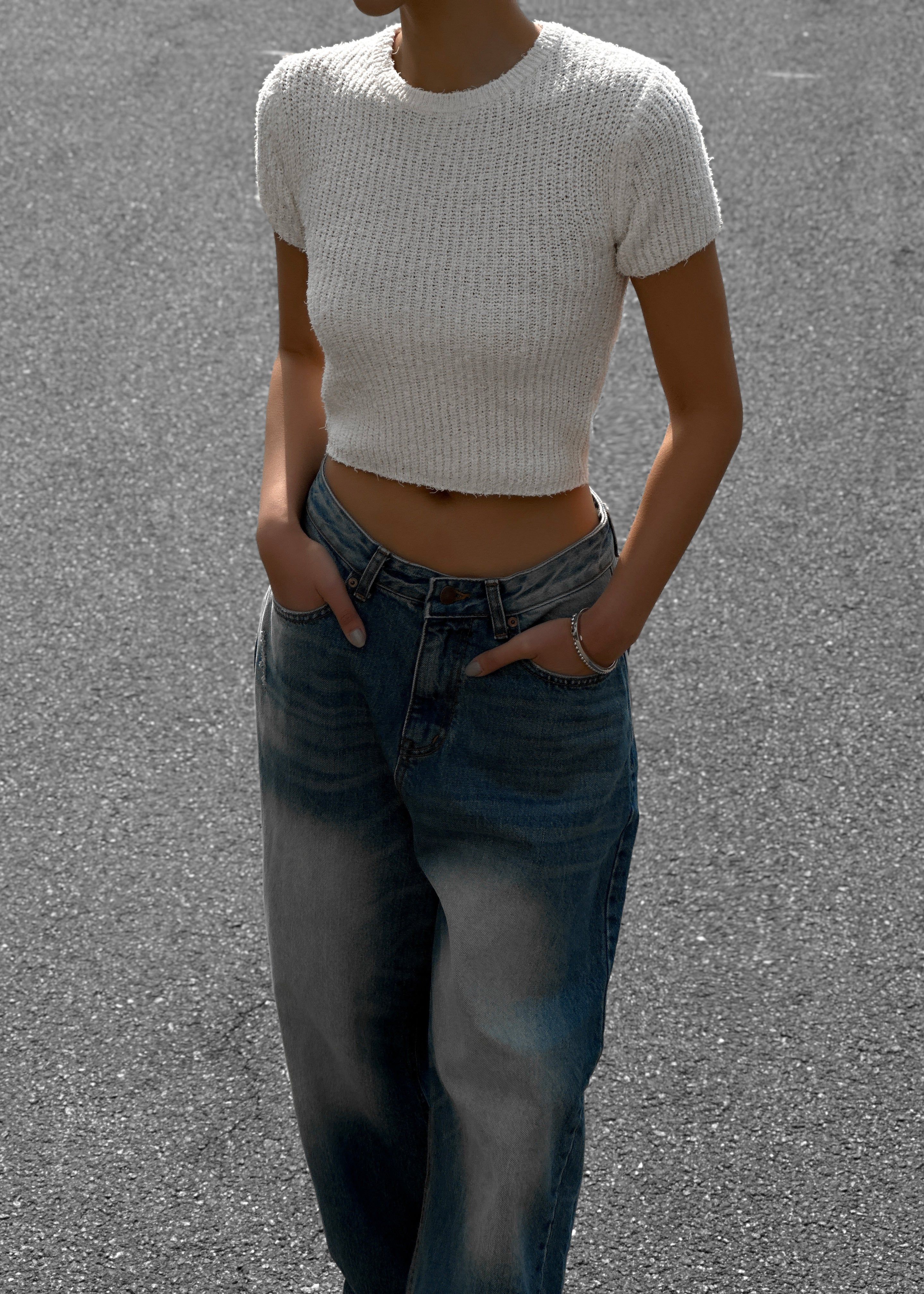 Lexie Knit Cropped Top - Off White sold by Frankie Shop product image thumbnail 5