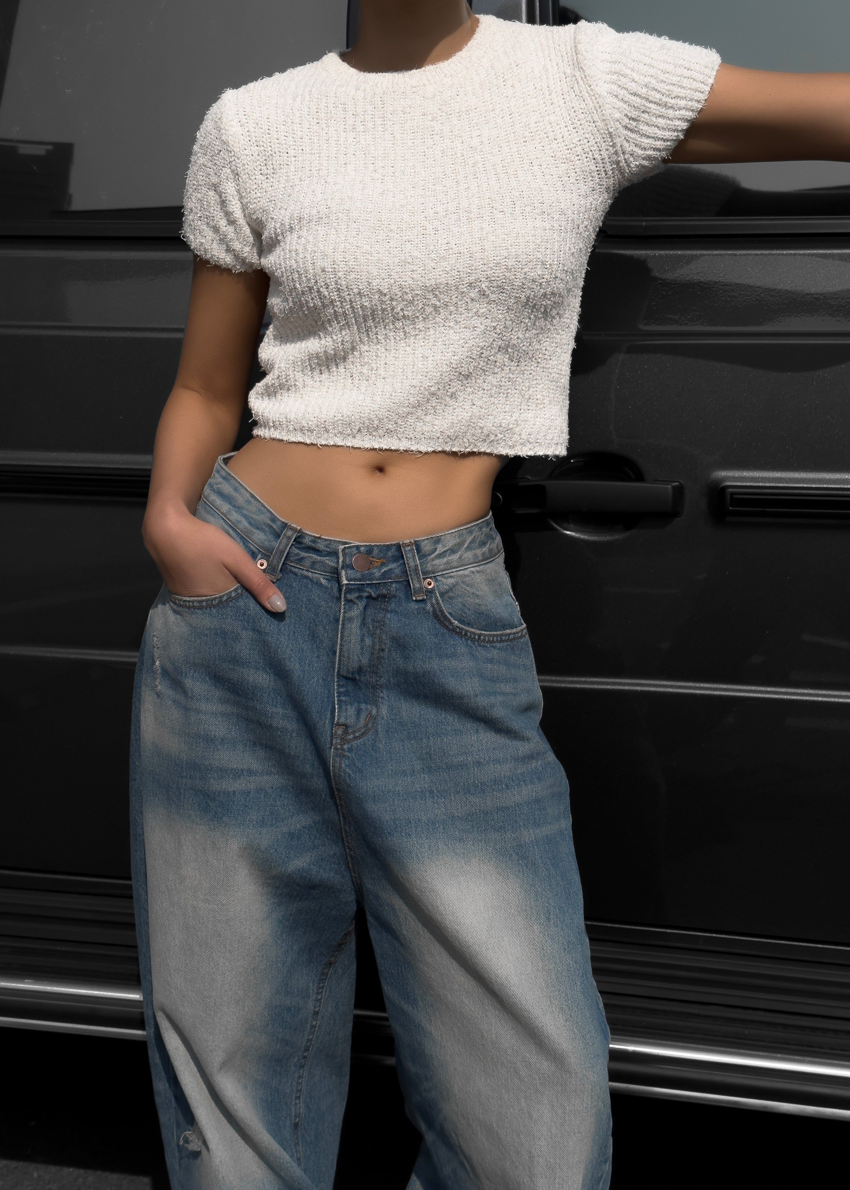 Lexie Knit Cropped Top - Off White sold by Frankie Shop product image thumbnail 7
