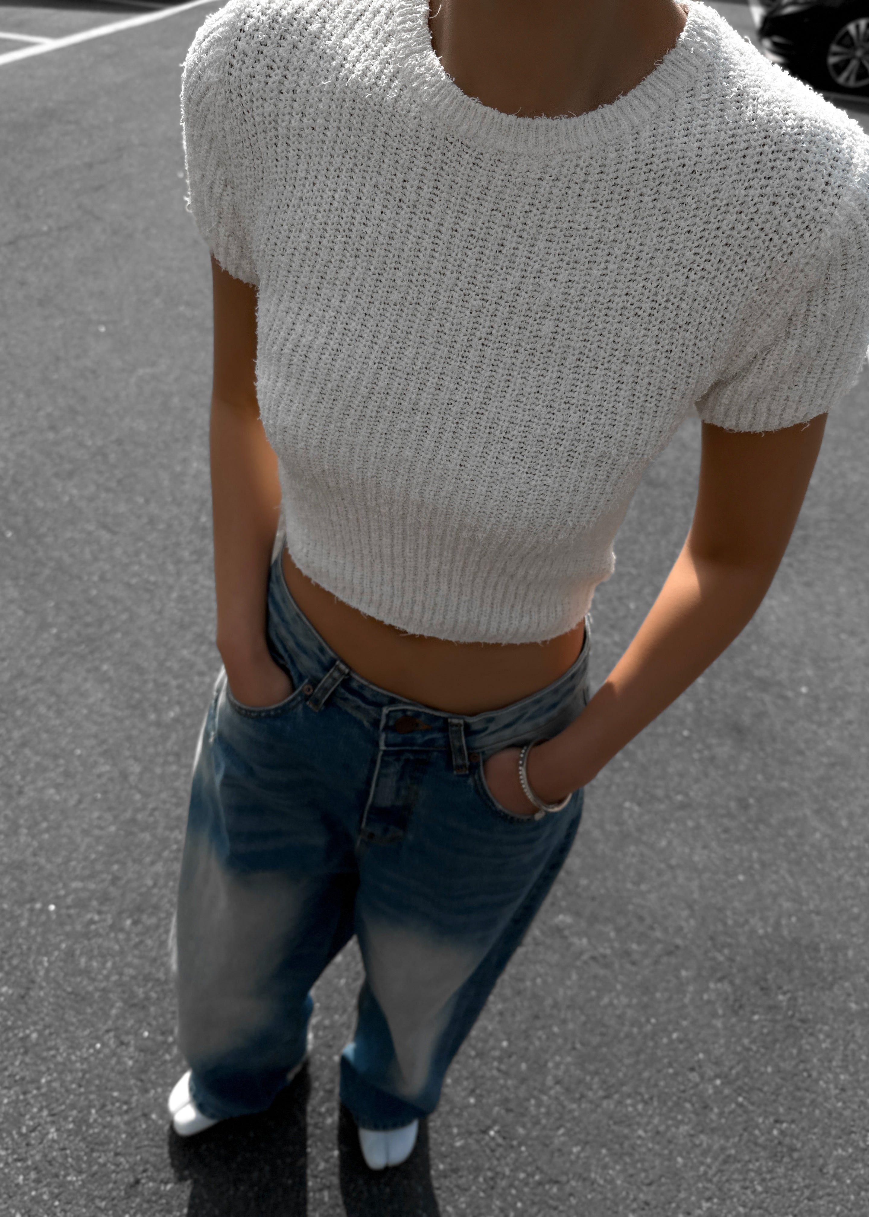 Lexie Knit Cropped Top - Off White sold by Frankie Shop product image thumbnail 2