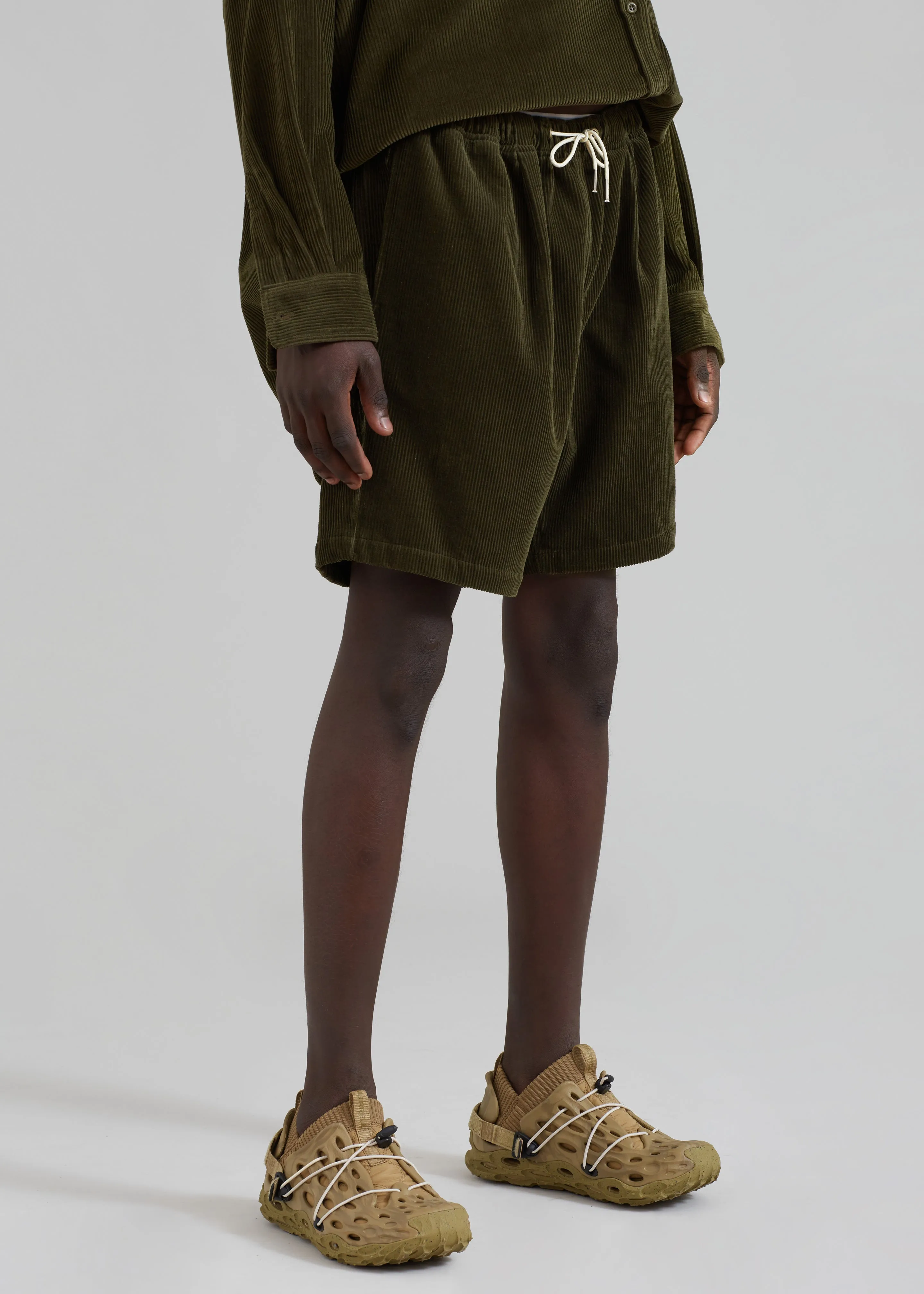 Camden Corduroy Shorts - Olive sold by Frankie Shop product image thumbnail 5