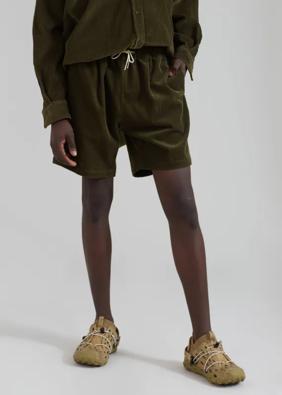 Camden Corduroy Shorts - Olive sold by Frankie Shop