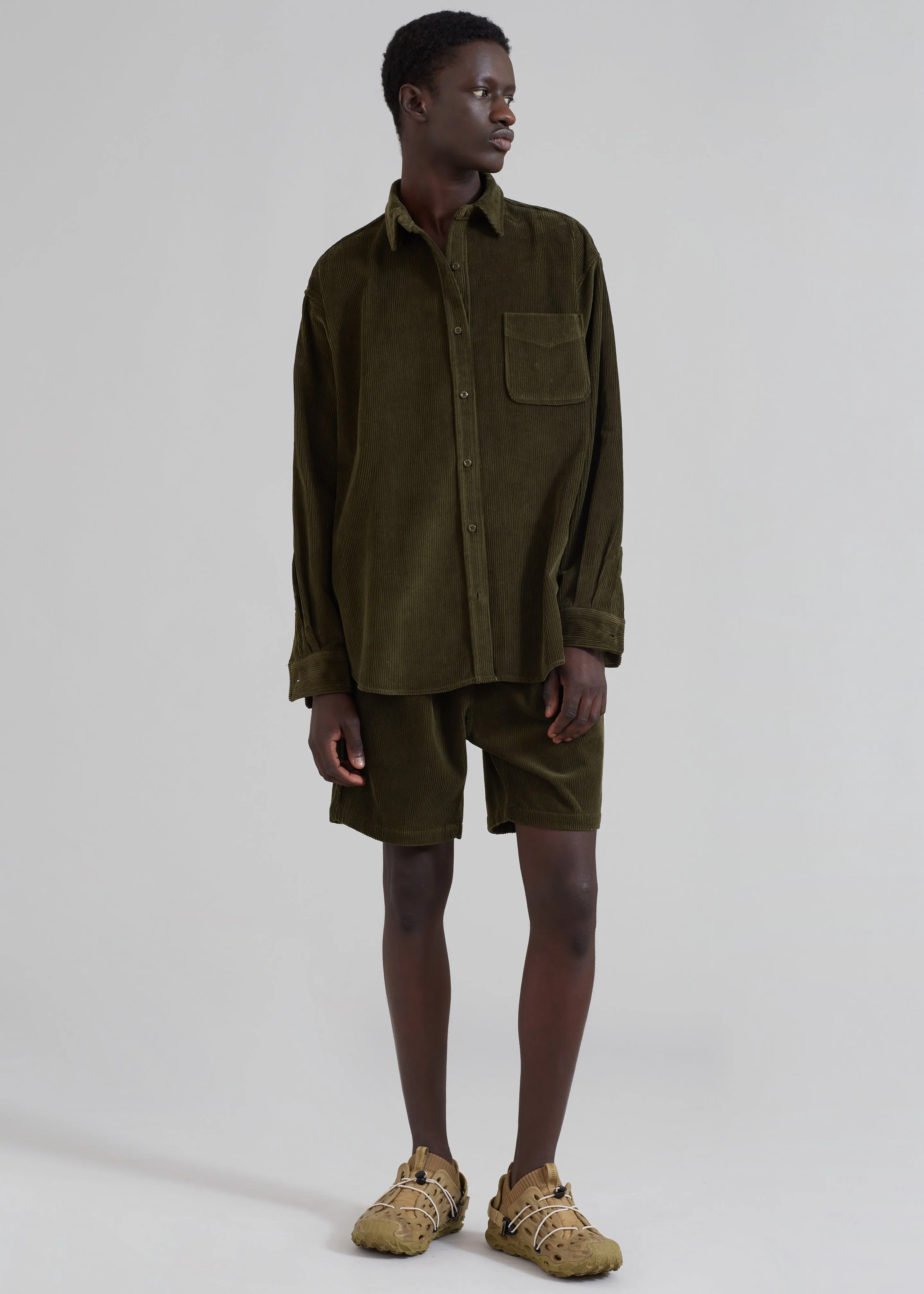 Camden Corduroy Shorts - Olive sold by Frankie Shop product image thumbnail 2