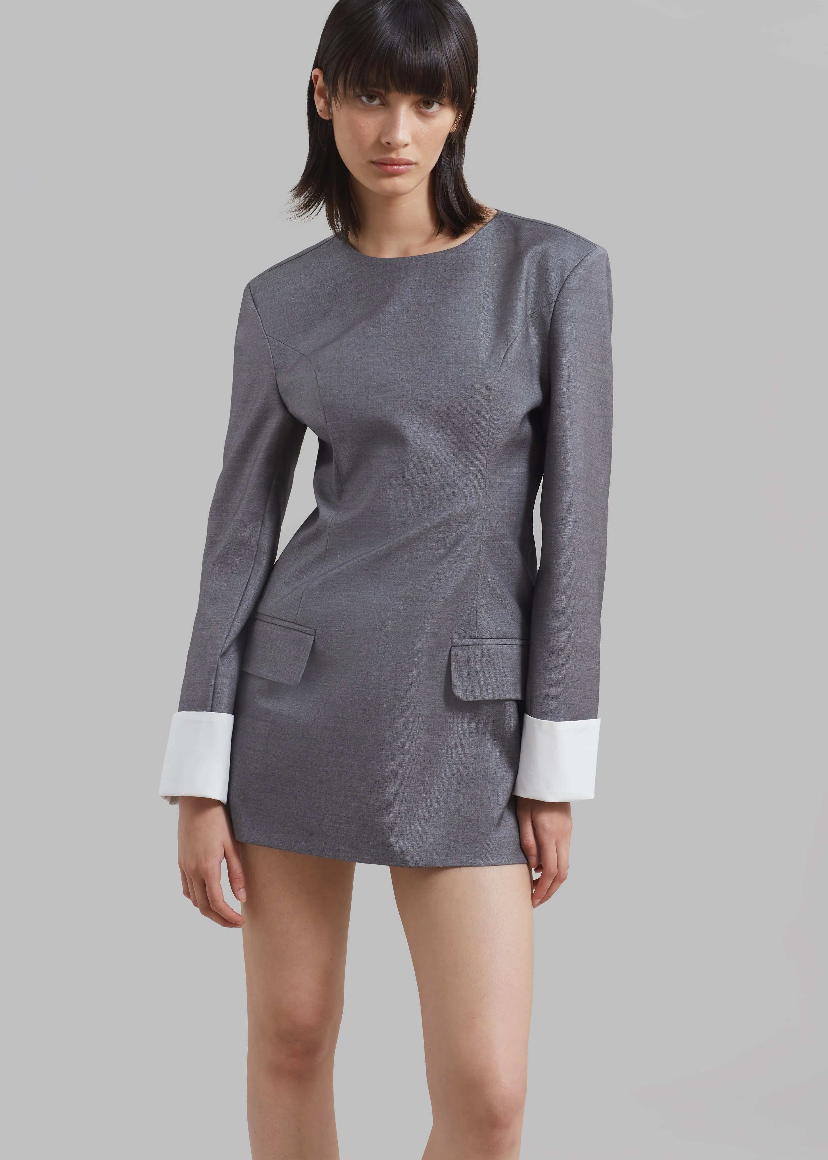 Eliza Padded Suit Dress - Grey sold by Frankie Shop product image thumbnail 5
