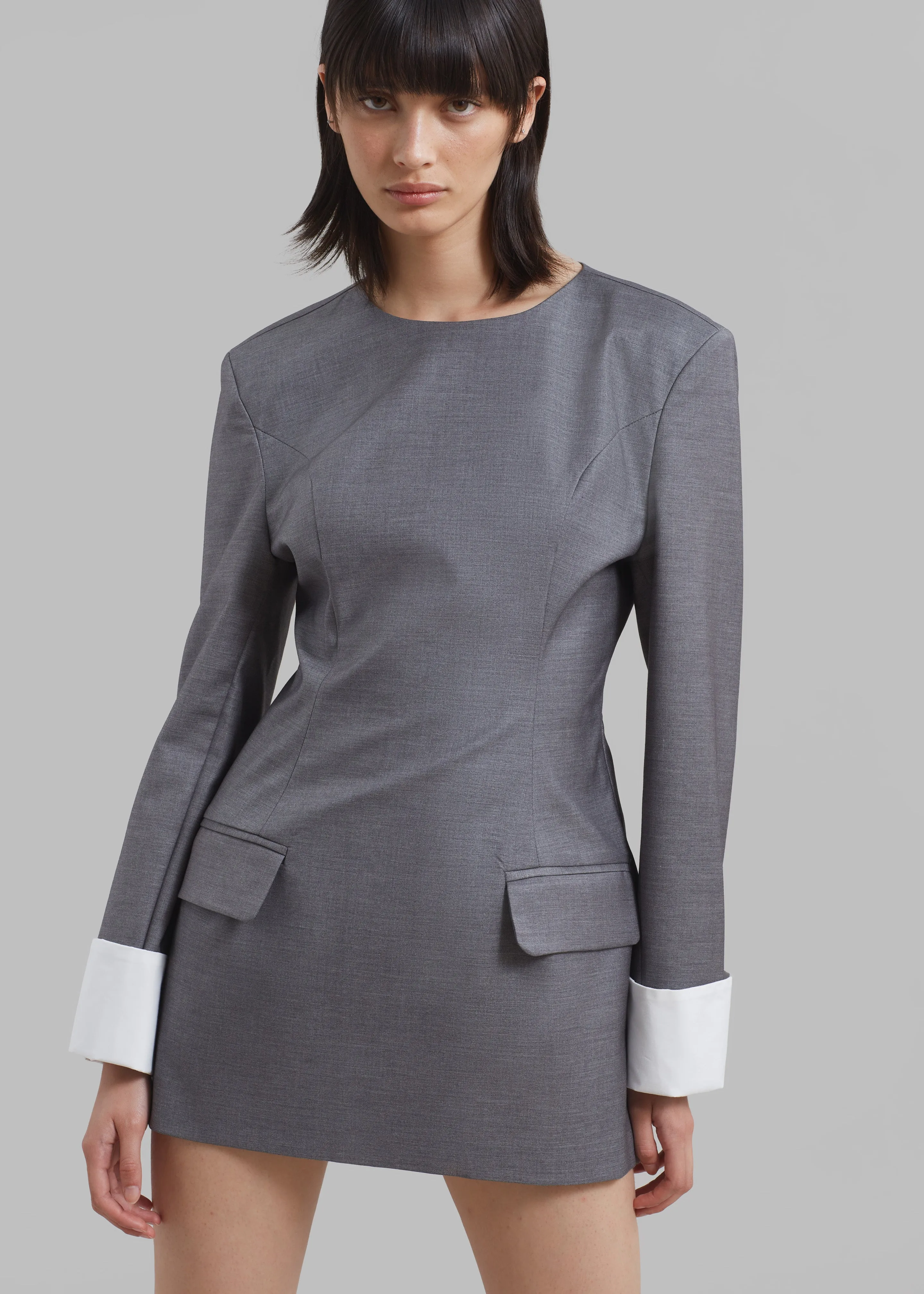 Eliza Padded Suit Dress - Grey sold by Frankie Shop product image thumbnail 4