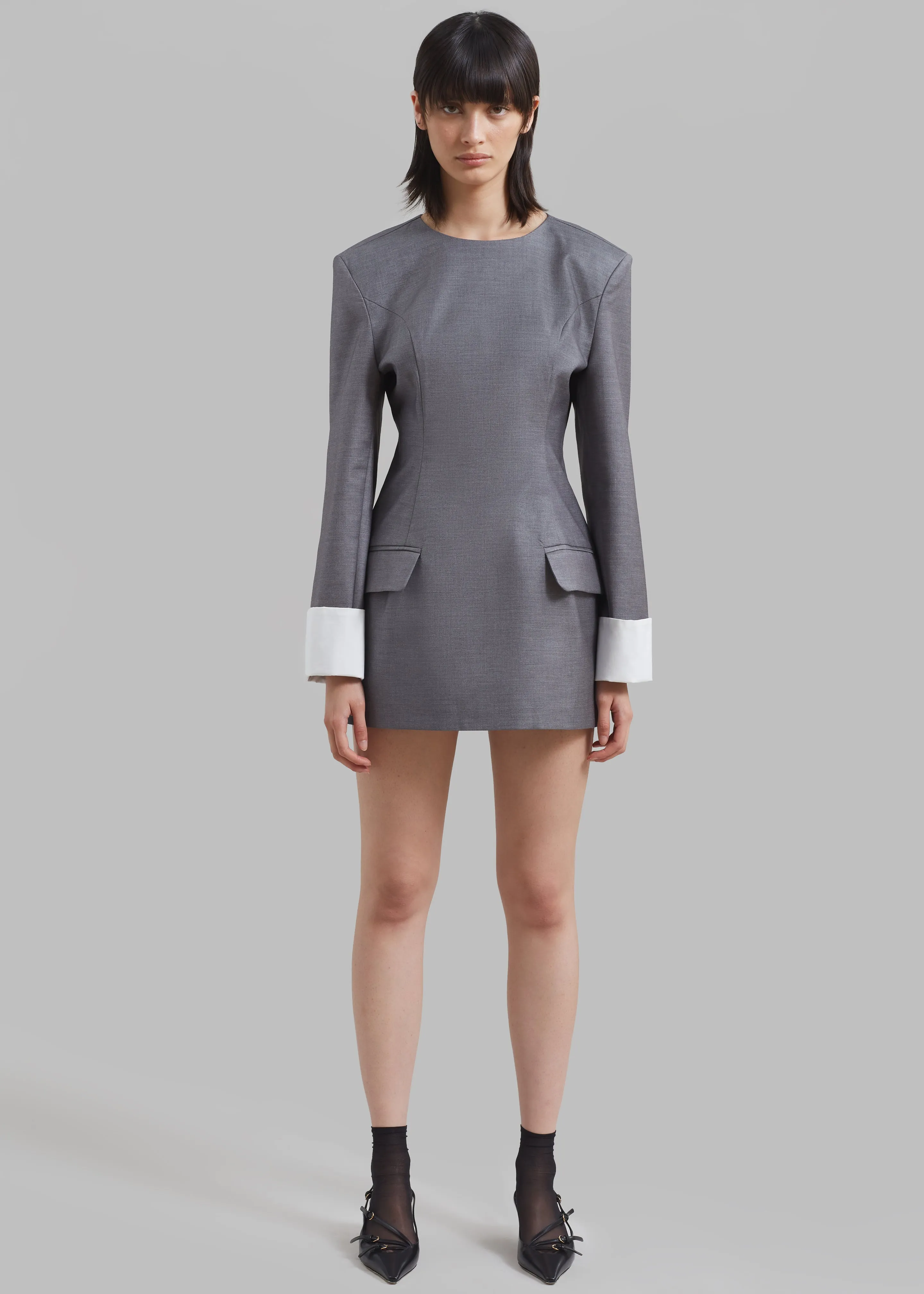Eliza Padded Suit Dress - Grey sold by Frankie Shop product image thumbnail 2