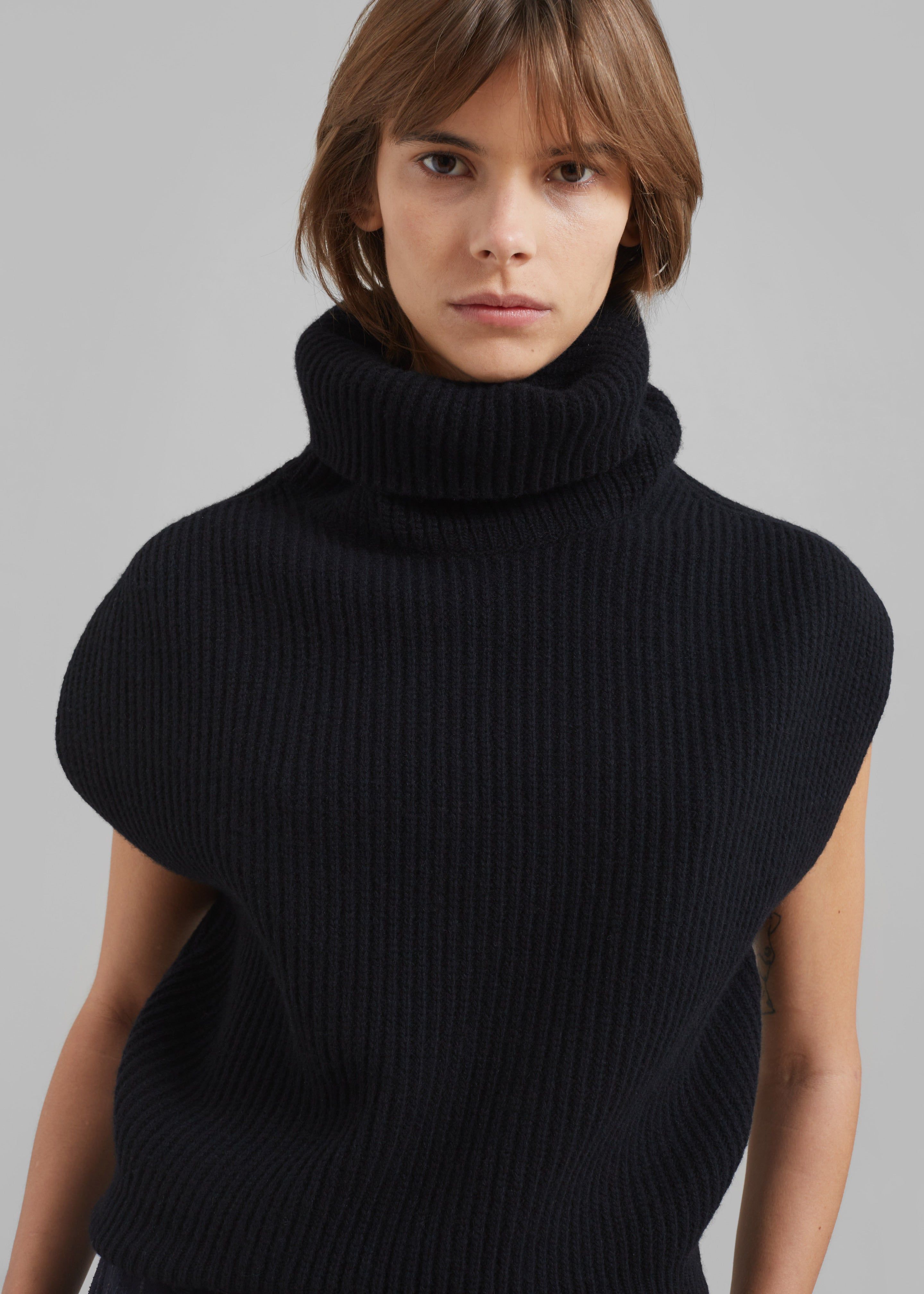 Lana Sleeveless Turtleneck - Black sold by Frankie Shop